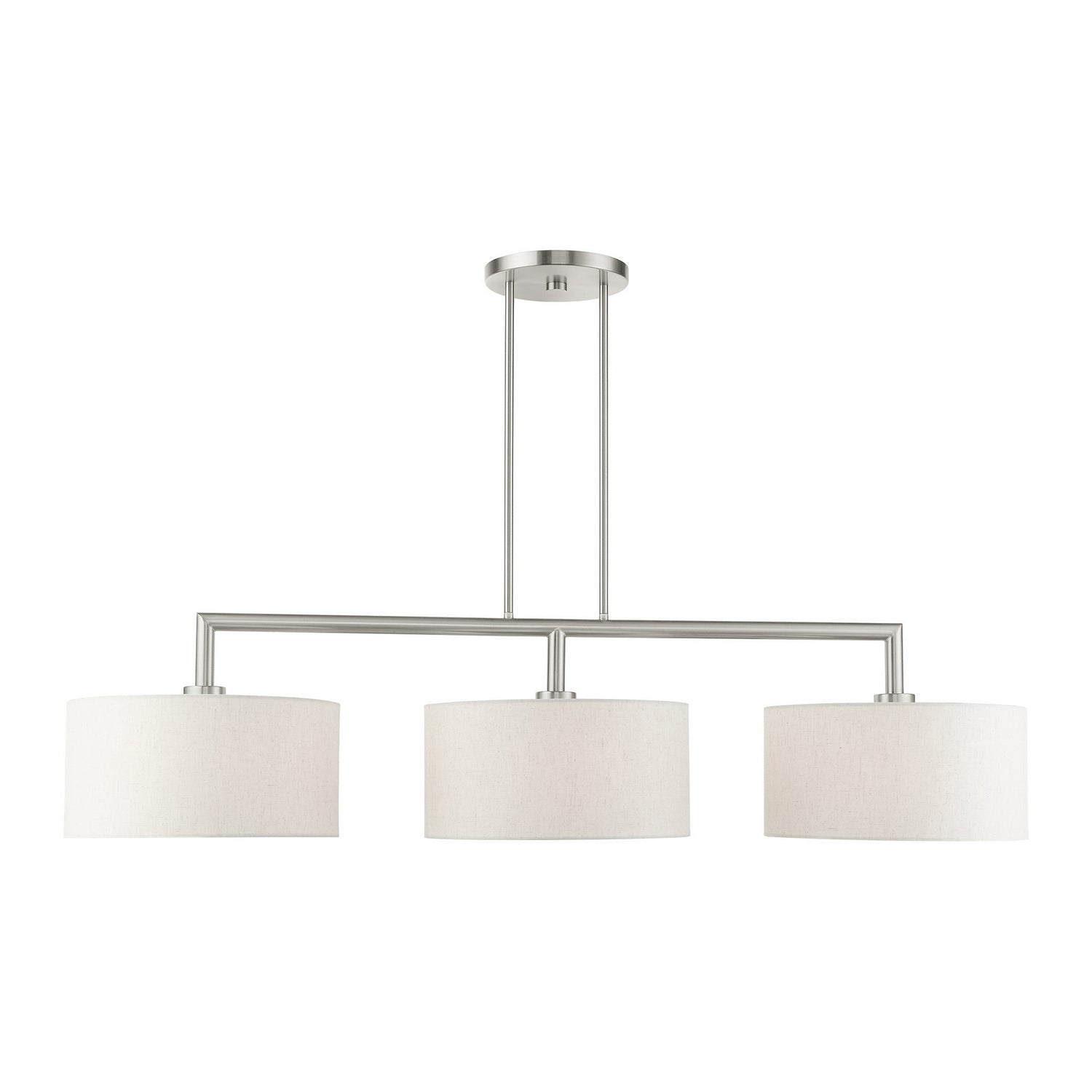 Livex Lighting - 49293-91 - Three Light Linear Chandelier - Meridian - Brushed Nickel
