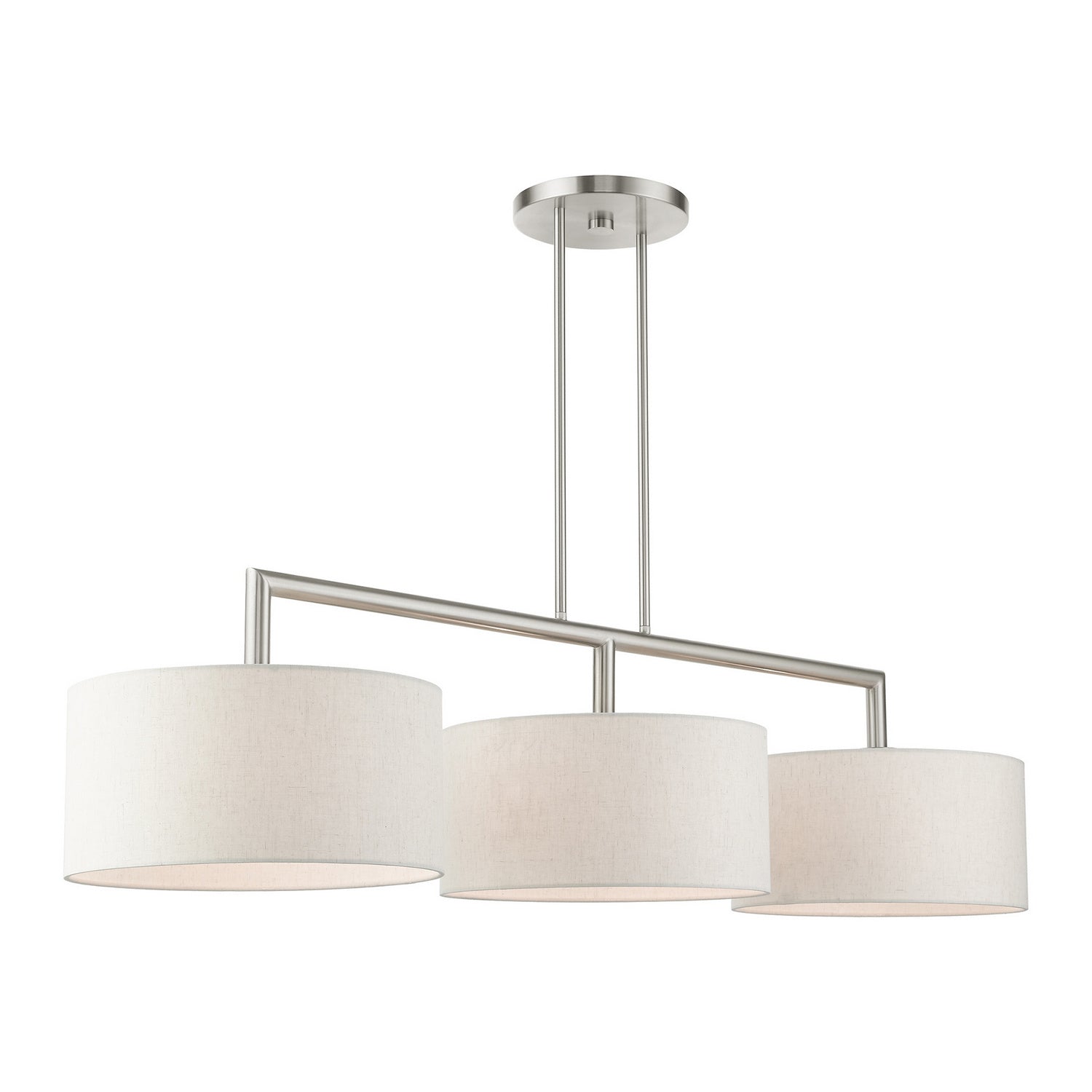 Livex Lighting - 49293-91 - Three Light Linear Chandelier - Meridian - Brushed Nickel