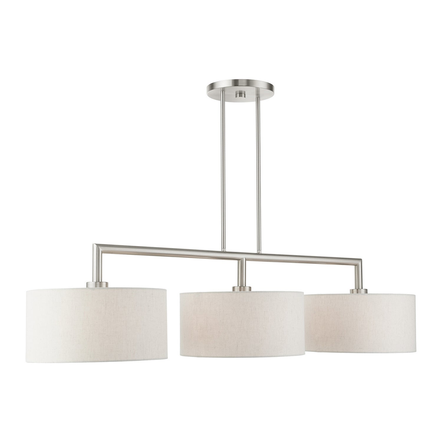 Livex Lighting - 49293-91 - Three Light Linear Chandelier - Meridian - Brushed Nickel
