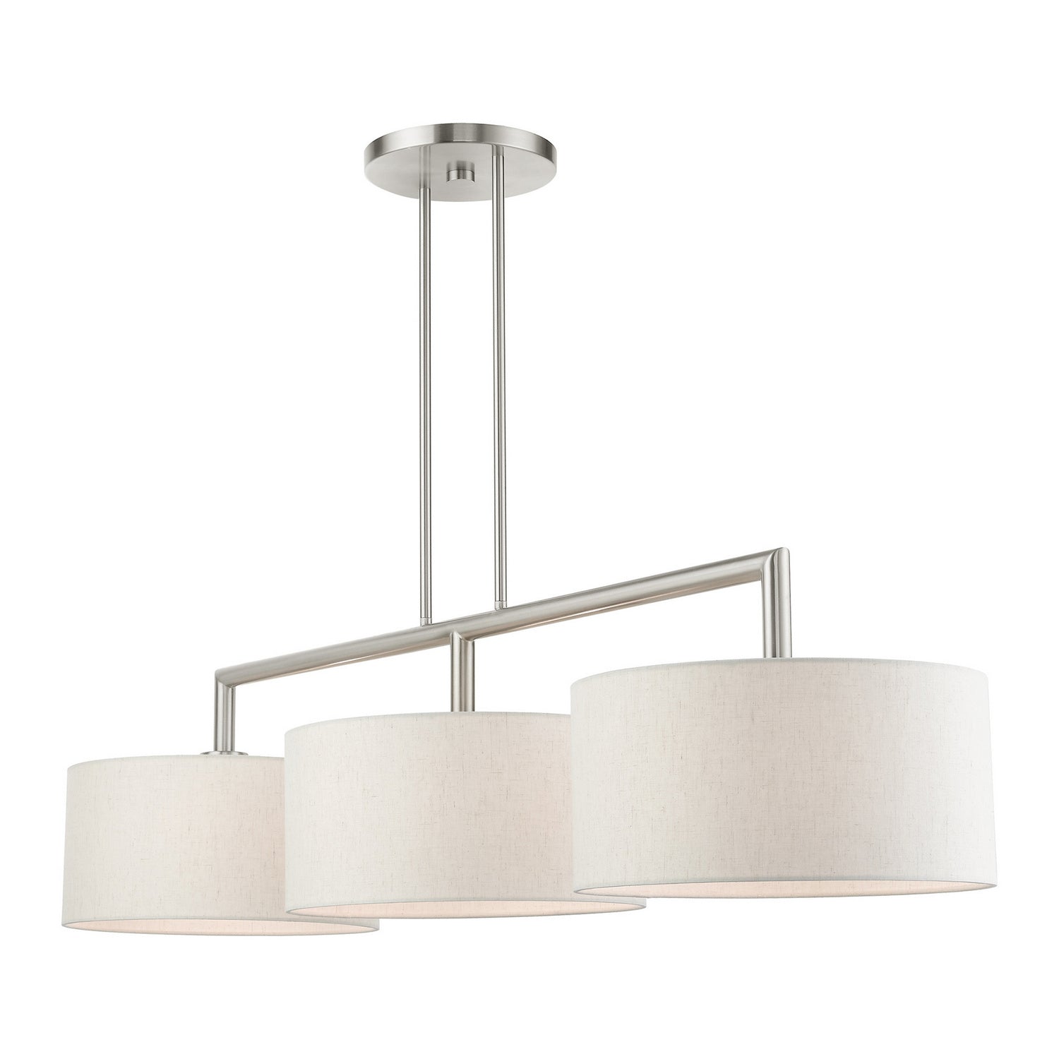 Livex Lighting - 49293-91 - Three Light Linear Chandelier - Meridian - Brushed Nickel