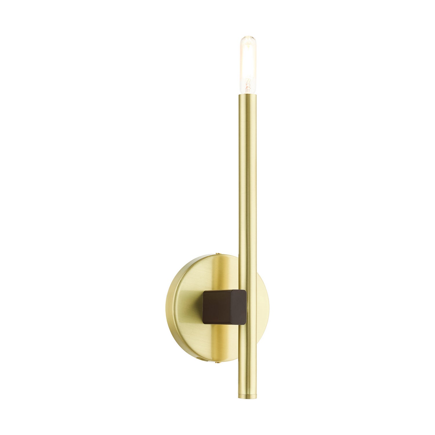 Livex Lighting - 49341-12 - One Light Wall Sconce - Denmark - Satin Brass w/ Bronzes