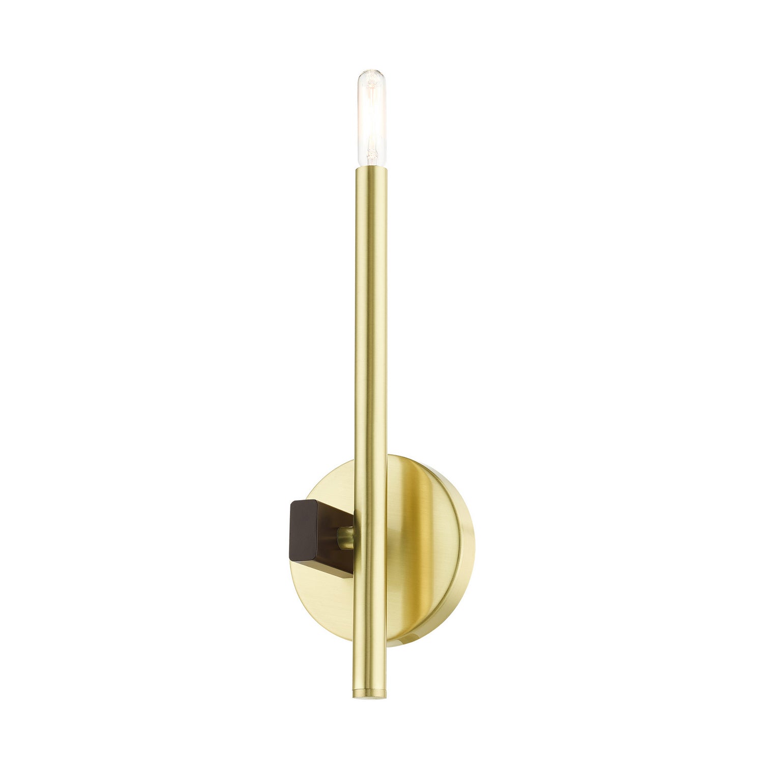 Livex Lighting - 49341-12 - One Light Wall Sconce - Denmark - Satin Brass w/ Bronzes