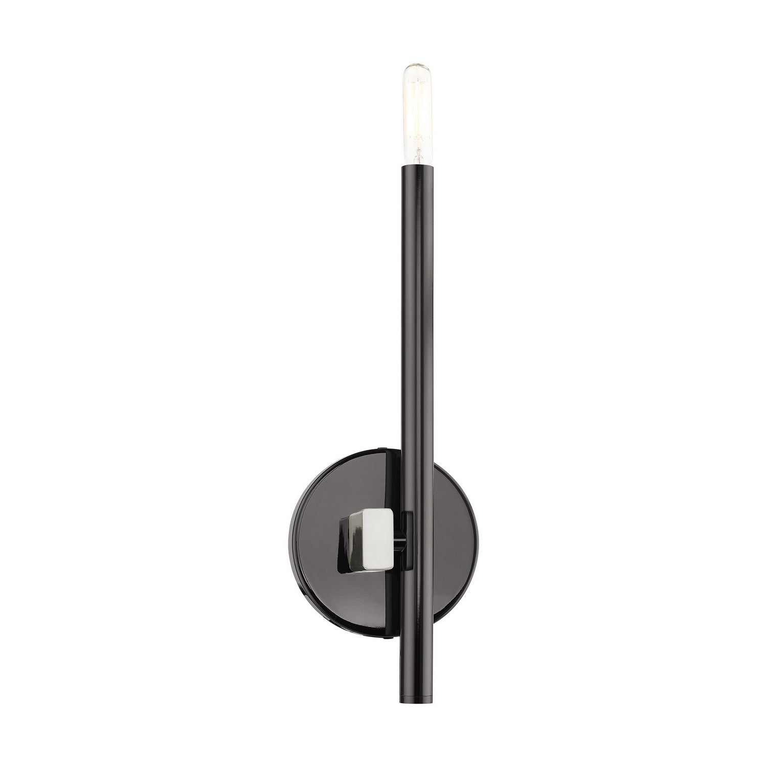 Livex Lighting - 49341-46 - One Light Wall Sconce - Denmark - Black Chrome w/ Brushed Nickels