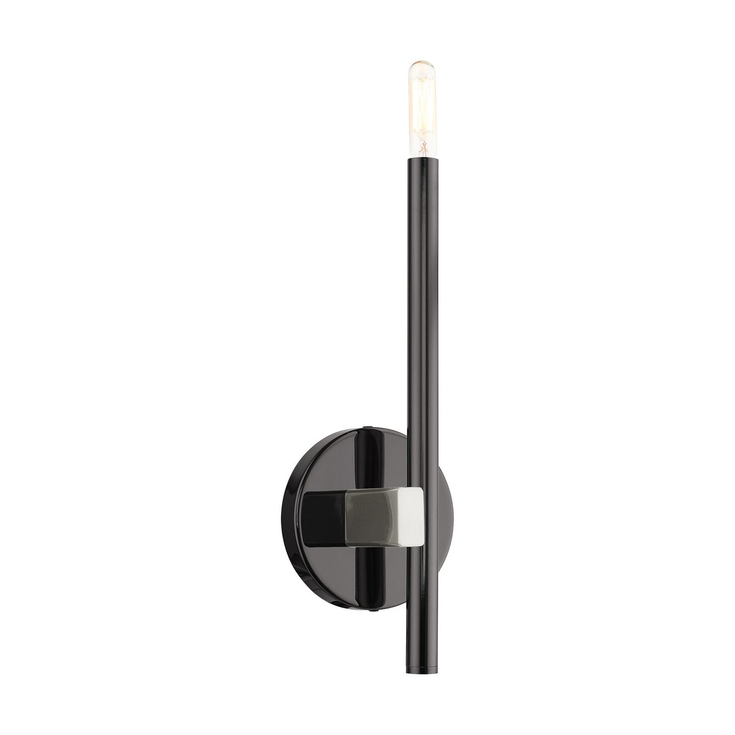 Livex Lighting - 49341-46 - One Light Wall Sconce - Denmark - Black Chrome w/ Brushed Nickels