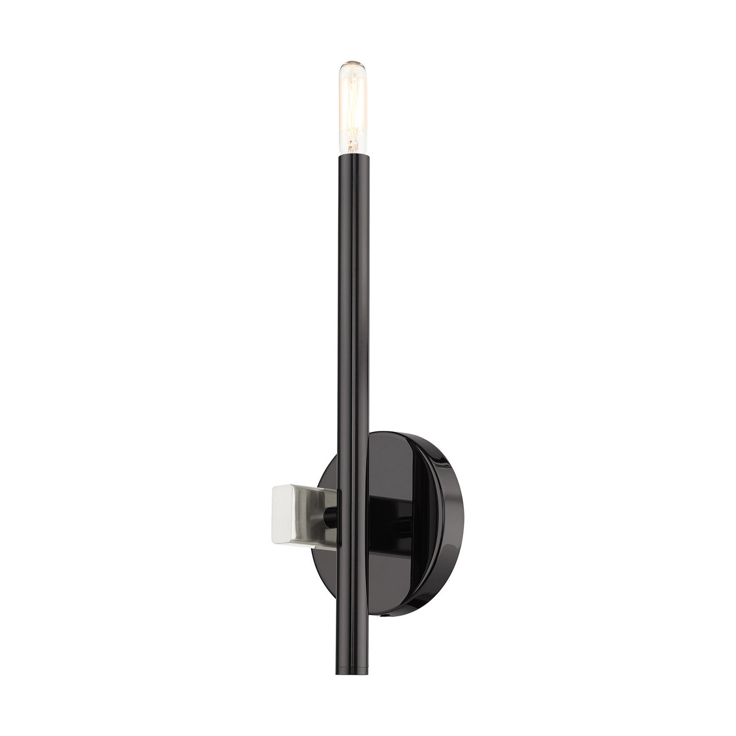 Livex Lighting - 49341-46 - One Light Wall Sconce - Denmark - Black Chrome w/ Brushed Nickels