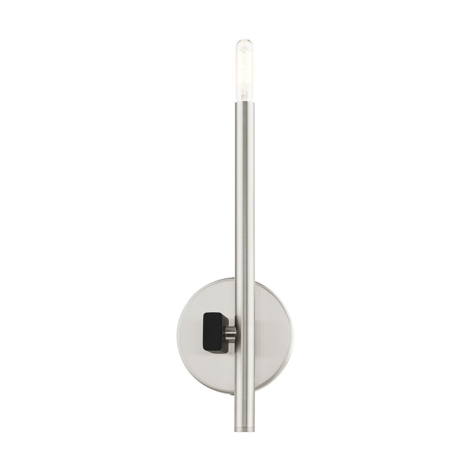 Livex Lighting - 49341-91 - One Light Wall Sconce - Denmark - Brushed Nickel w/ Blacks