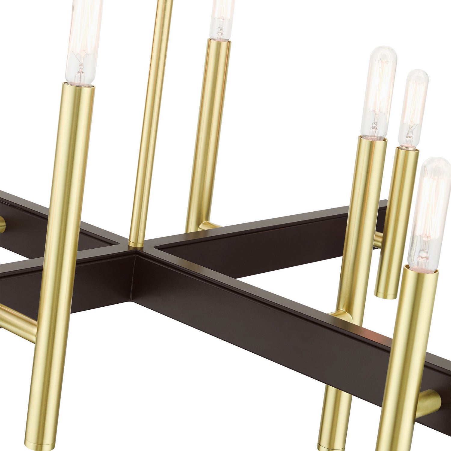 Livex Lighting - 49348-12 - Eight Light Chandelier - Denmark - Satin Brass w/ Bronzes