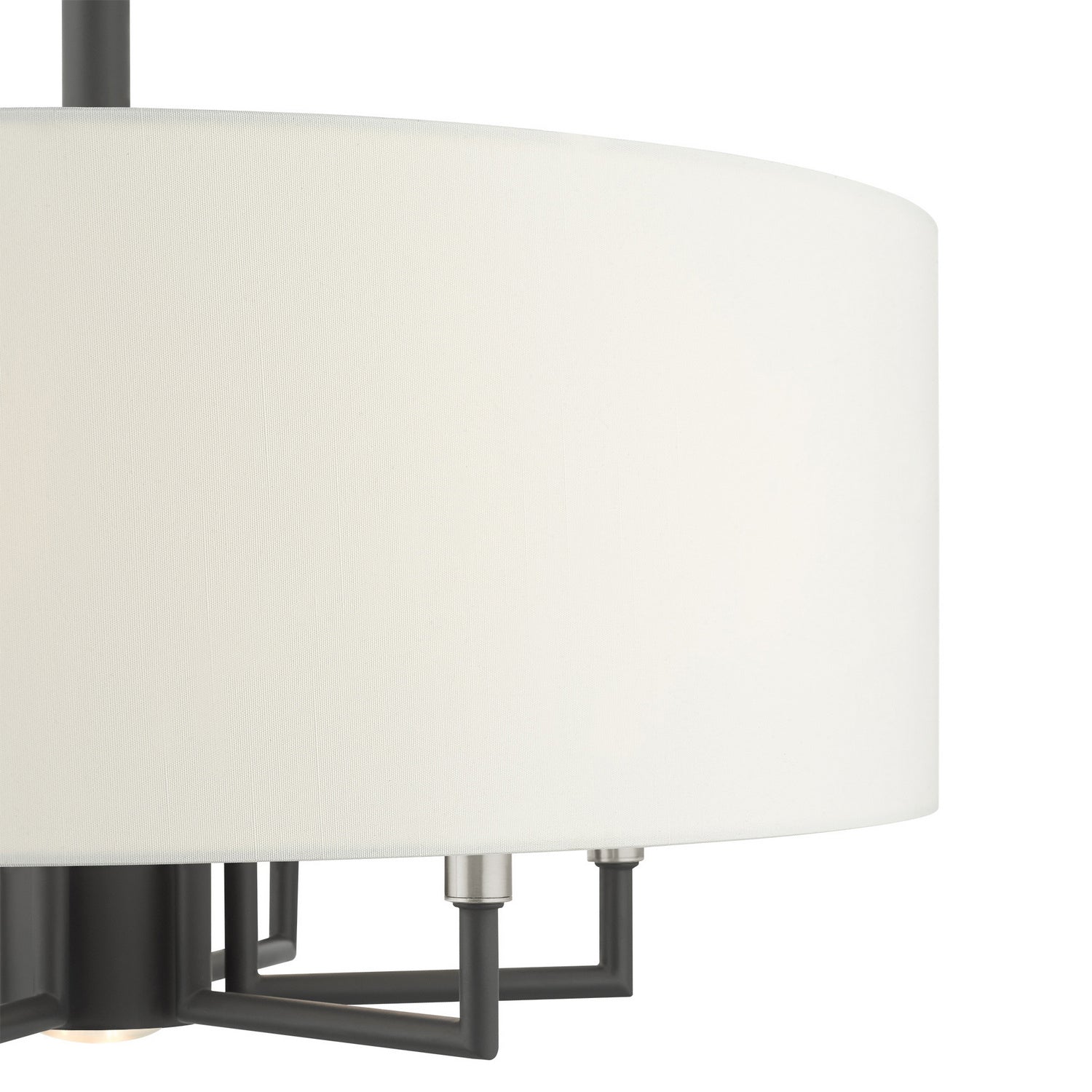 Livex Lighting - 49376-76 - Seven Light Chandelier - Meridian - Scandinavian Gray w/ Brushed Nickels