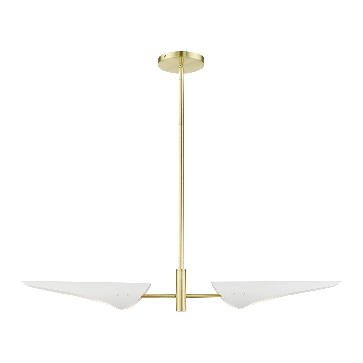 Livex Lighting - 49492-12 - Two Light Linear Chandelier - Capistrano - Satin Brass