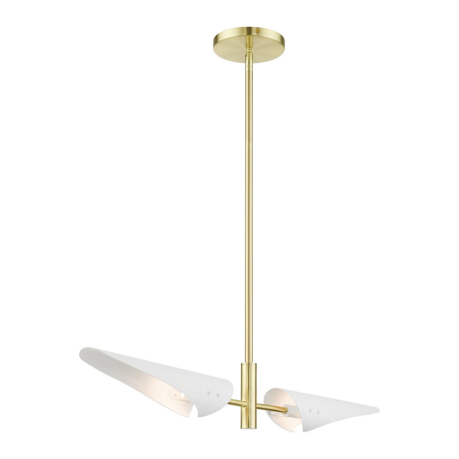 Livex Lighting - 49492-12 - Two Light Linear Chandelier - Capistrano - Satin Brass