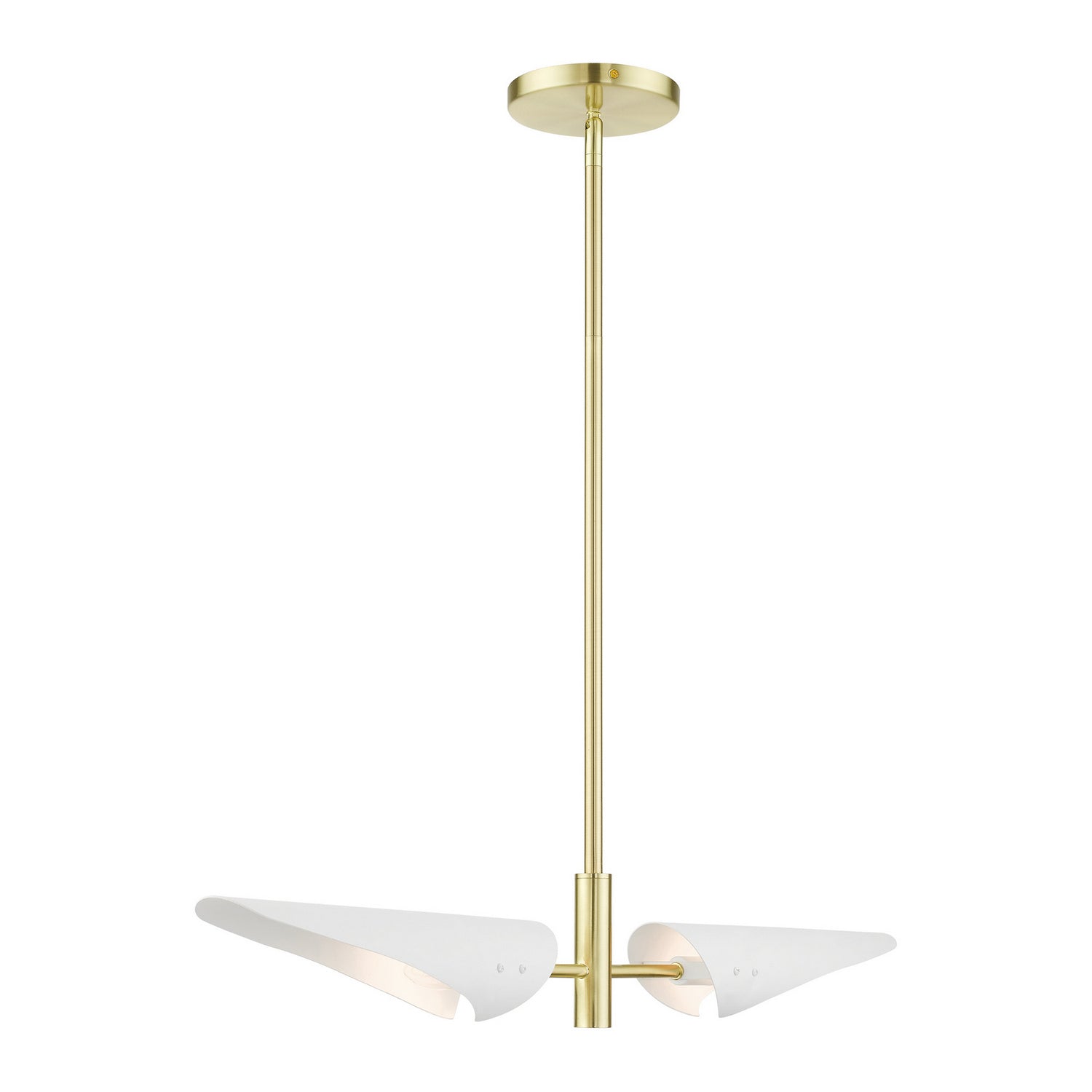 Livex Lighting - 49492-12 - Two Light Linear Chandelier - Capistrano - Satin Brass
