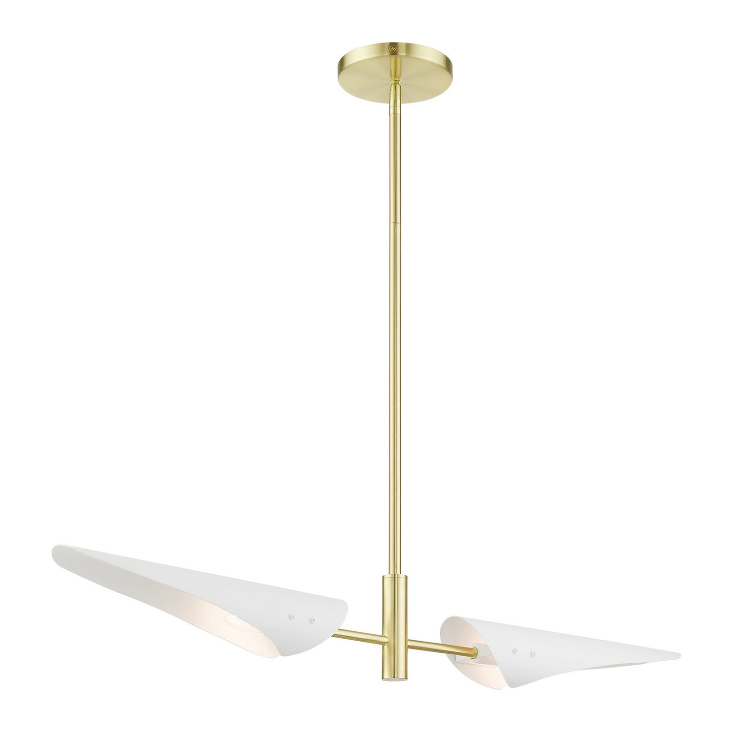 Livex Lighting - 49492-12 - Two Light Linear Chandelier - Capistrano - Satin Brass