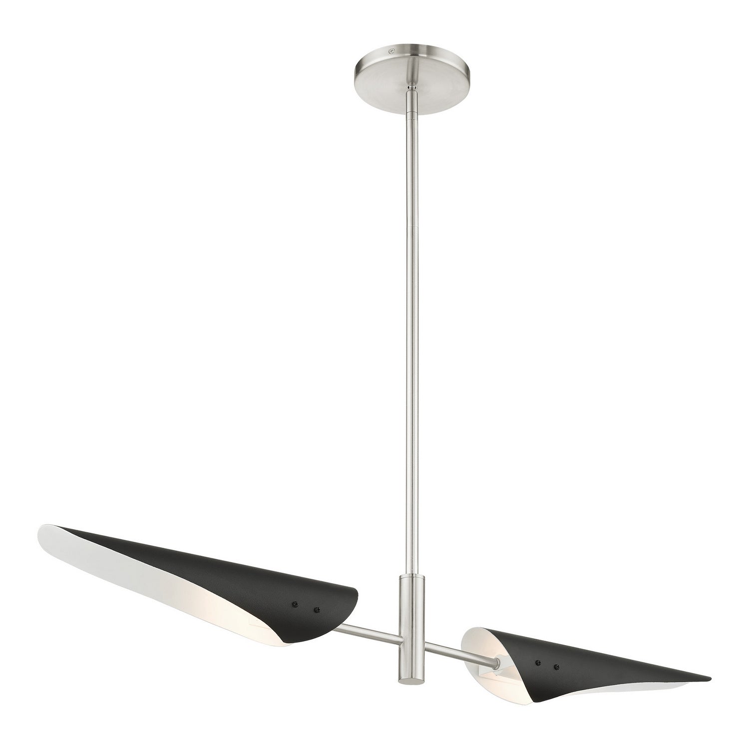 Livex Lighting - 49492-91 - Two Light Linear Chandelier - Capistrano - Brushed Nickel