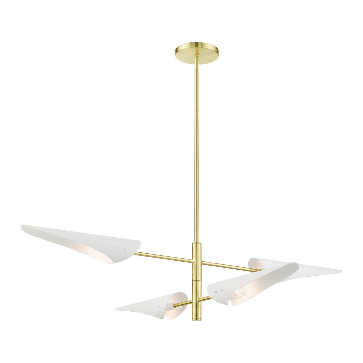 Livex Lighting - 49494-12 - Four Light Chandelier - Capistrano - Satin Brass