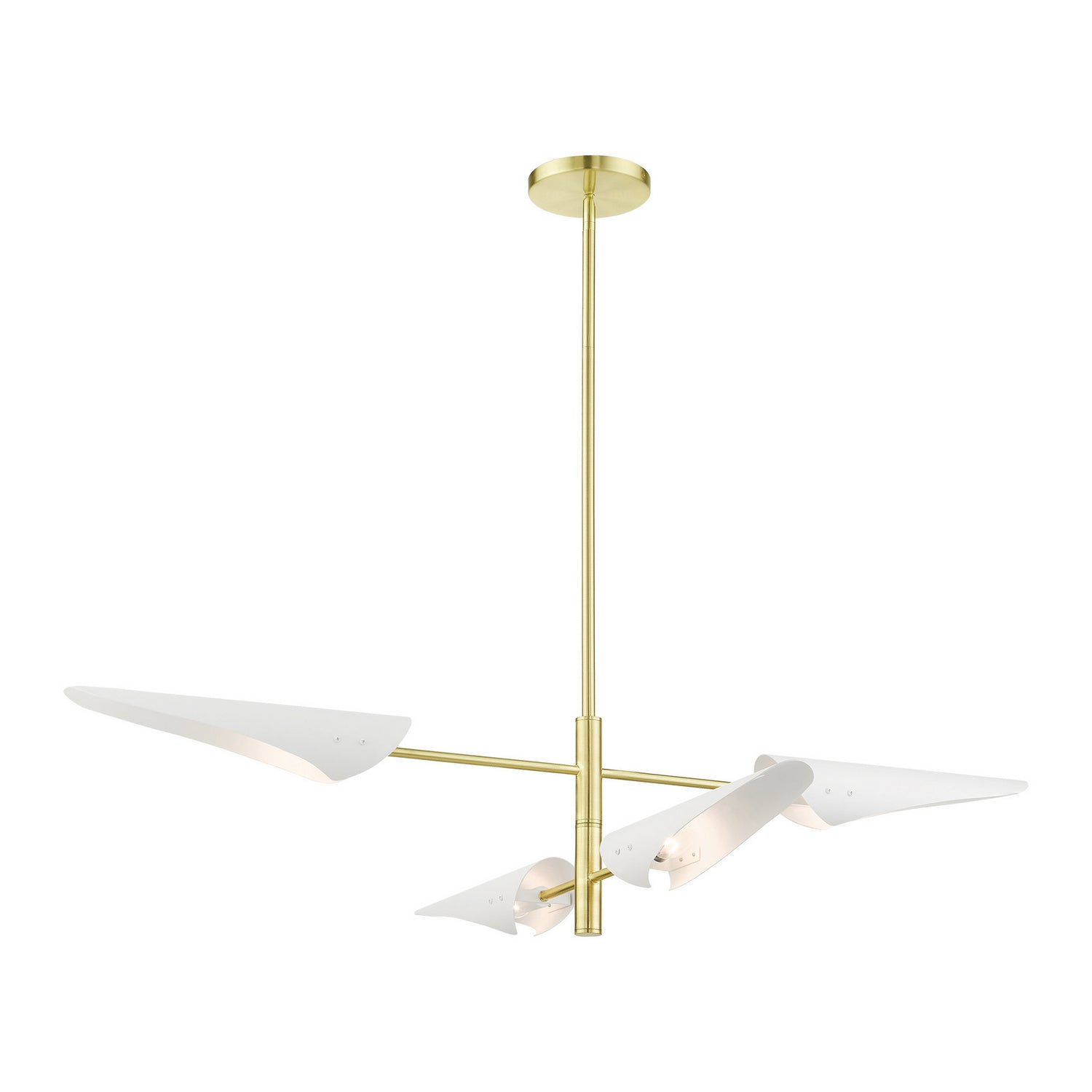 Livex Lighting - 49494-12 - Four Light Chandelier - Capistrano - Satin Brass