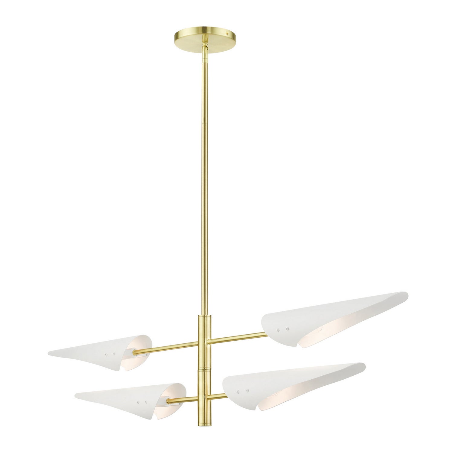 Livex Lighting - 49494-12 - Four Light Chandelier - Capistrano - Satin Brass