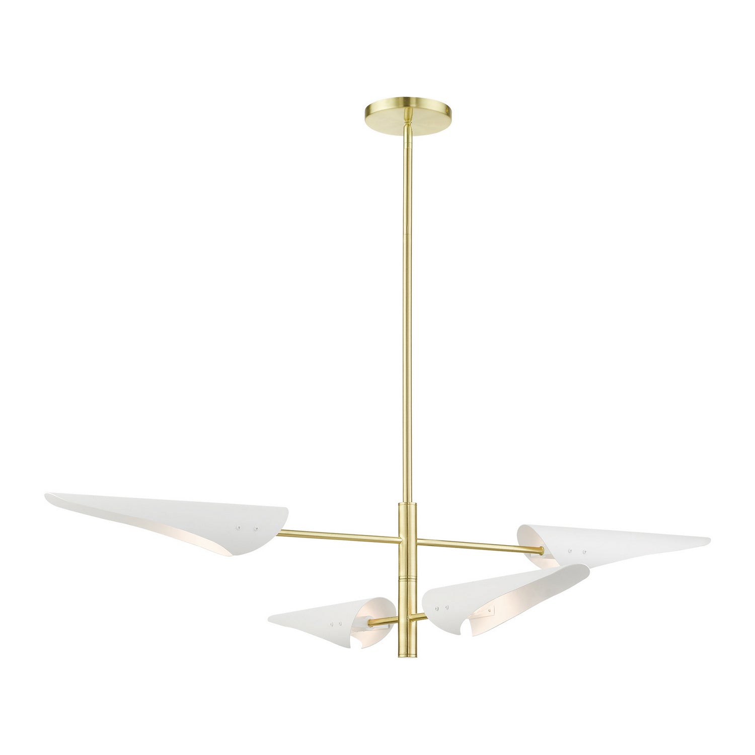 Livex Lighting - 49494-12 - Four Light Chandelier - Capistrano - Satin Brass