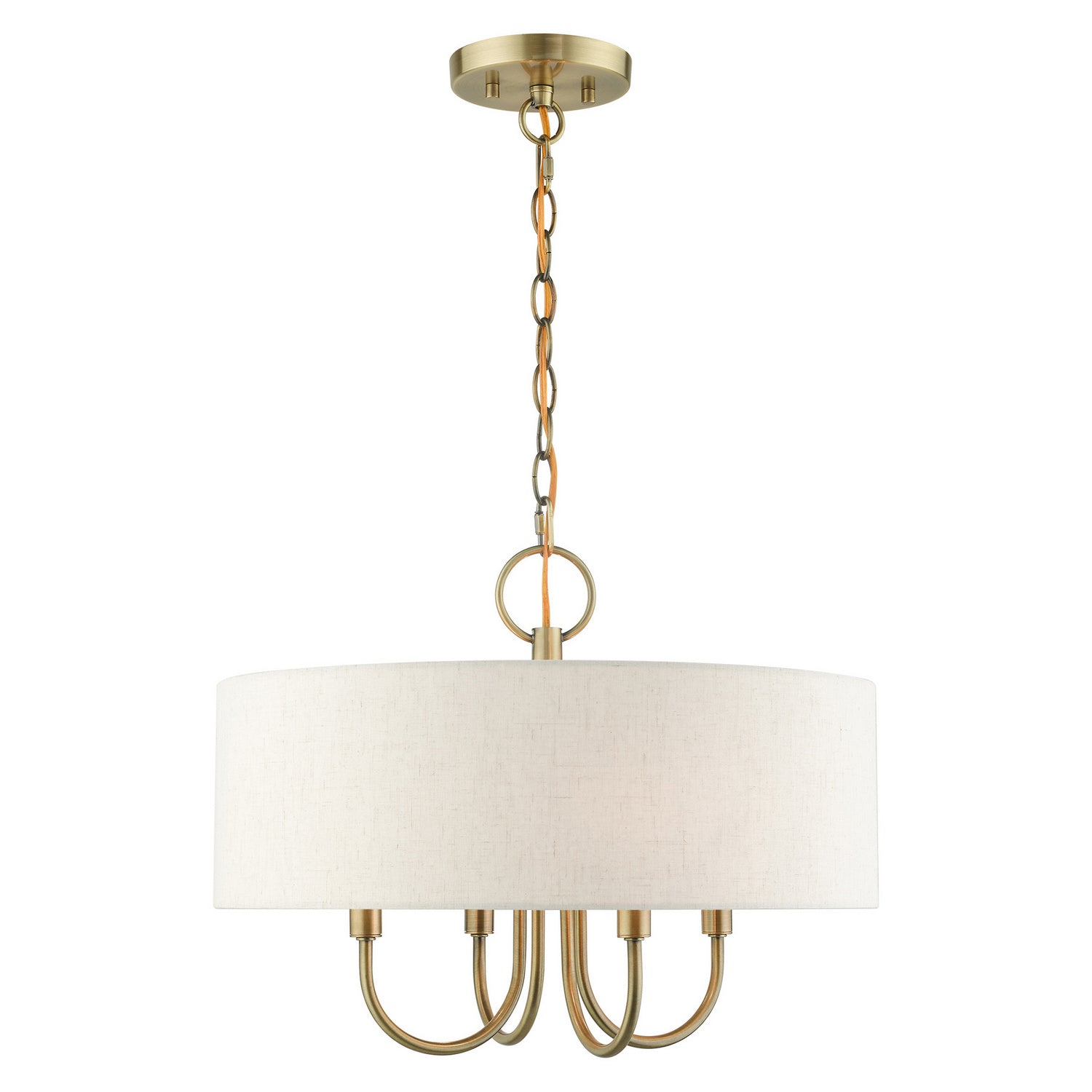 Livex Lighting - 49804-01 - Four Light Chandelier - Blossom - Antique Brass