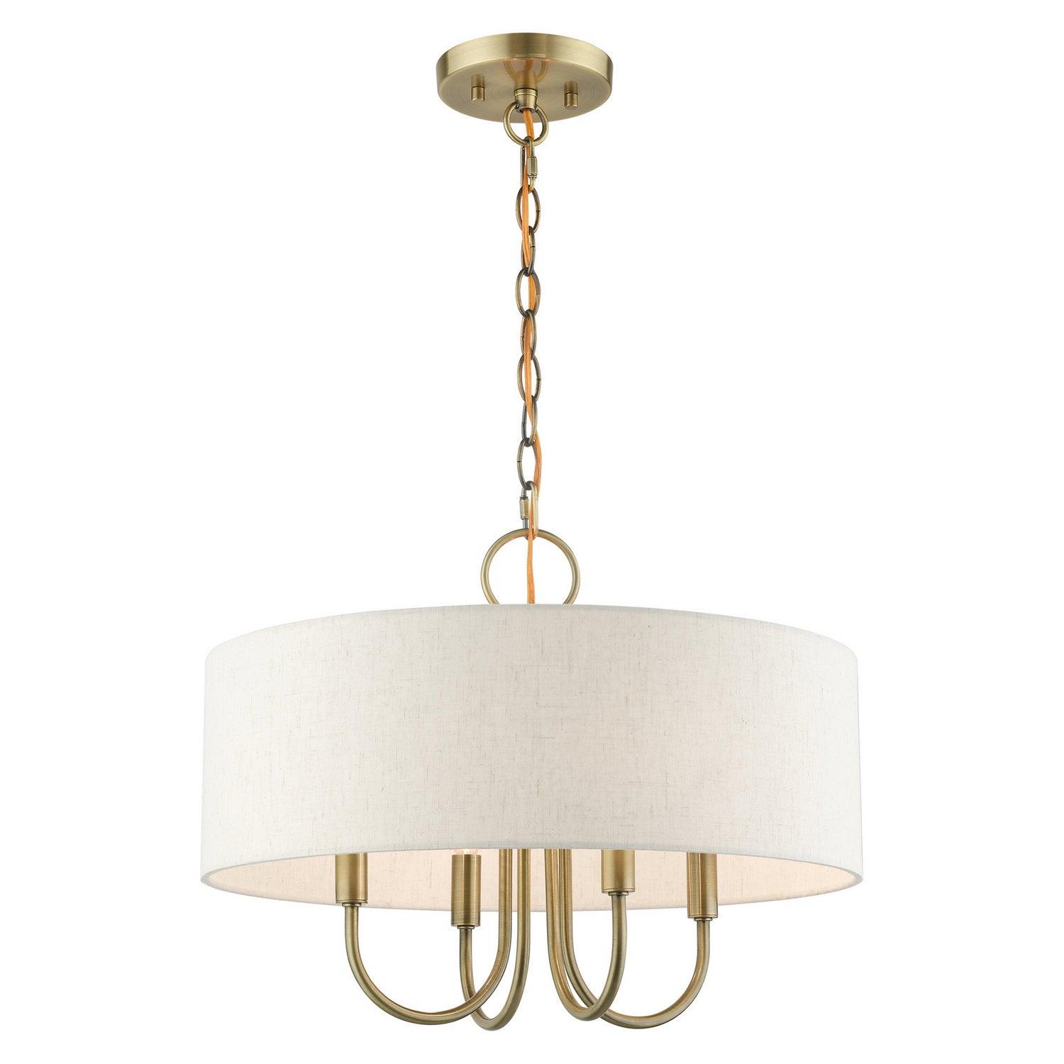 Livex Lighting - 49804-01 - Four Light Chandelier - Blossom - Antique Brass