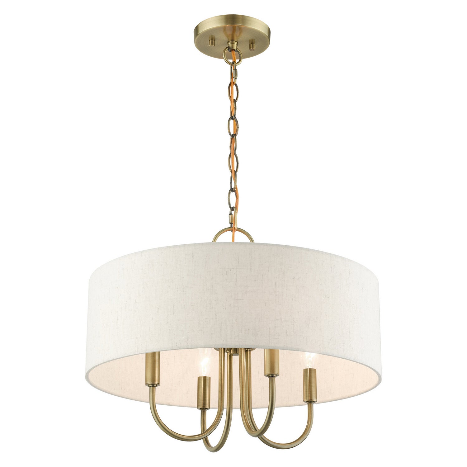Livex Lighting - 49804-01 - Four Light Chandelier - Blossom - Antique Brass