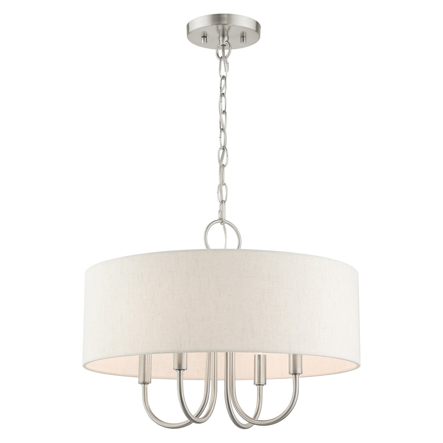 Livex Lighting - 49804-91 - Four Light Chandelier - Blossom - Brushed Nickel