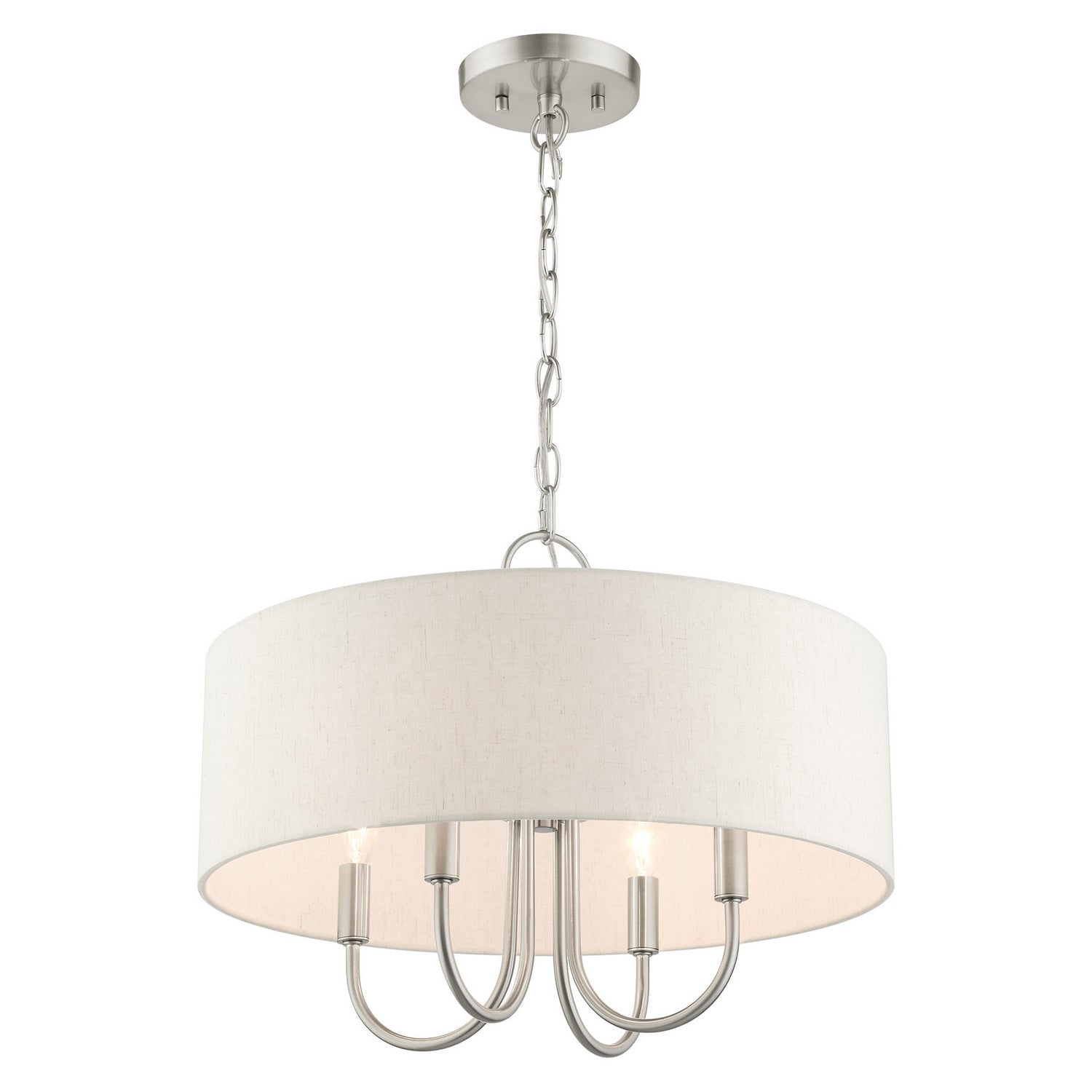 Livex Lighting - 49804-91 - Four Light Chandelier - Blossom - Brushed Nickel