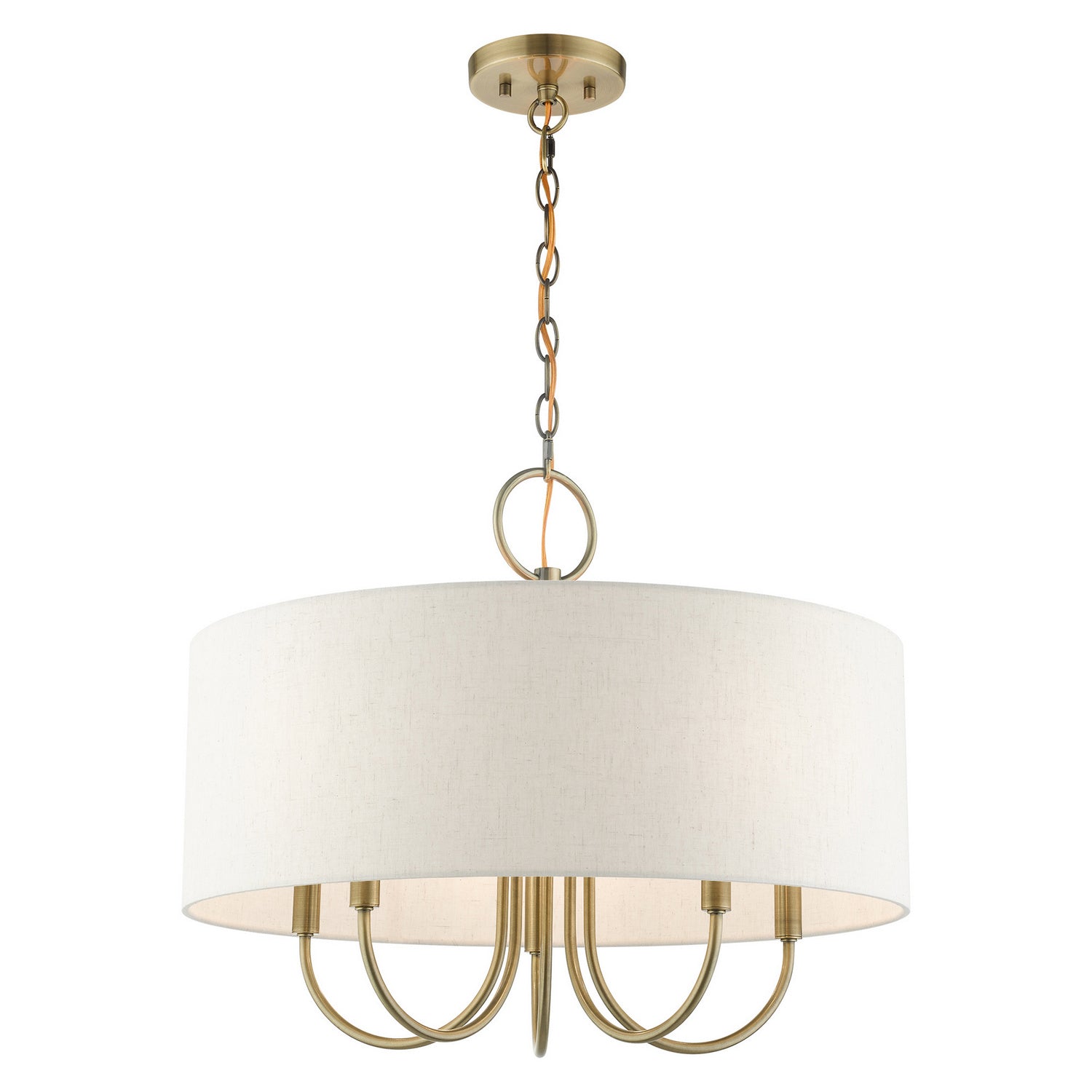 Livex Lighting - 49805-01 - Five Light Chandelier - Blossom - Antique Brass