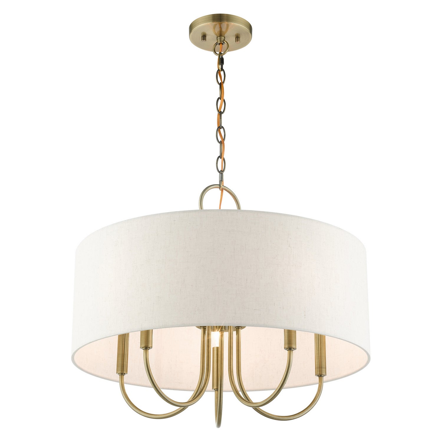 Livex Lighting - 49805-01 - Five Light Chandelier - Blossom - Antique Brass