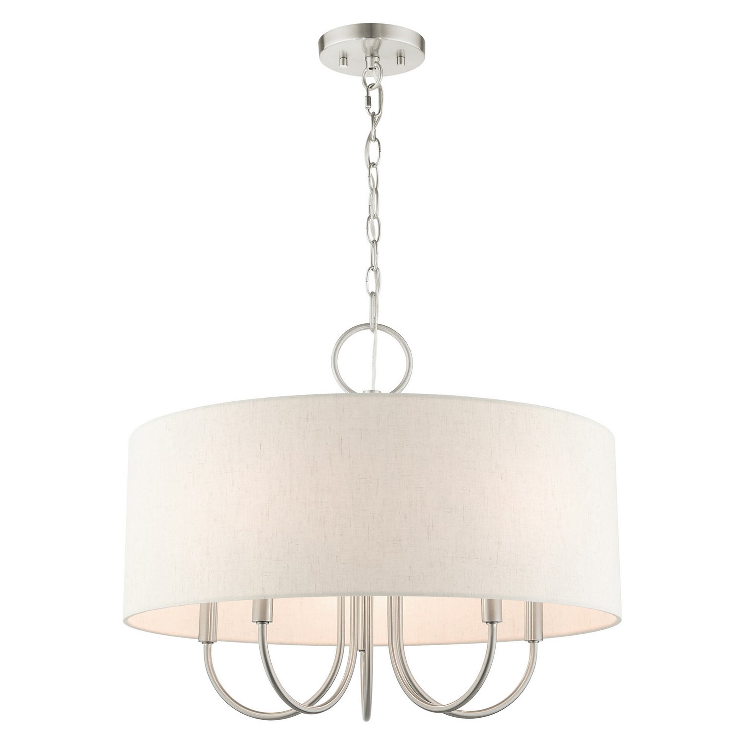 Livex Lighting - 49805-91 - Five Light Chandelier - Blossom - Brushed Nickel
