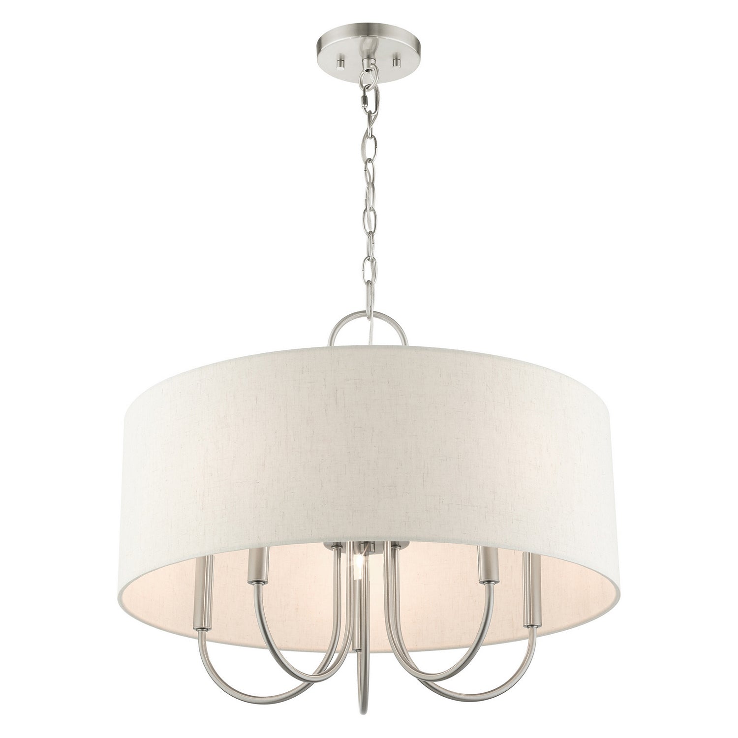 Livex Lighting - 49805-91 - Five Light Chandelier - Blossom - Brushed Nickel