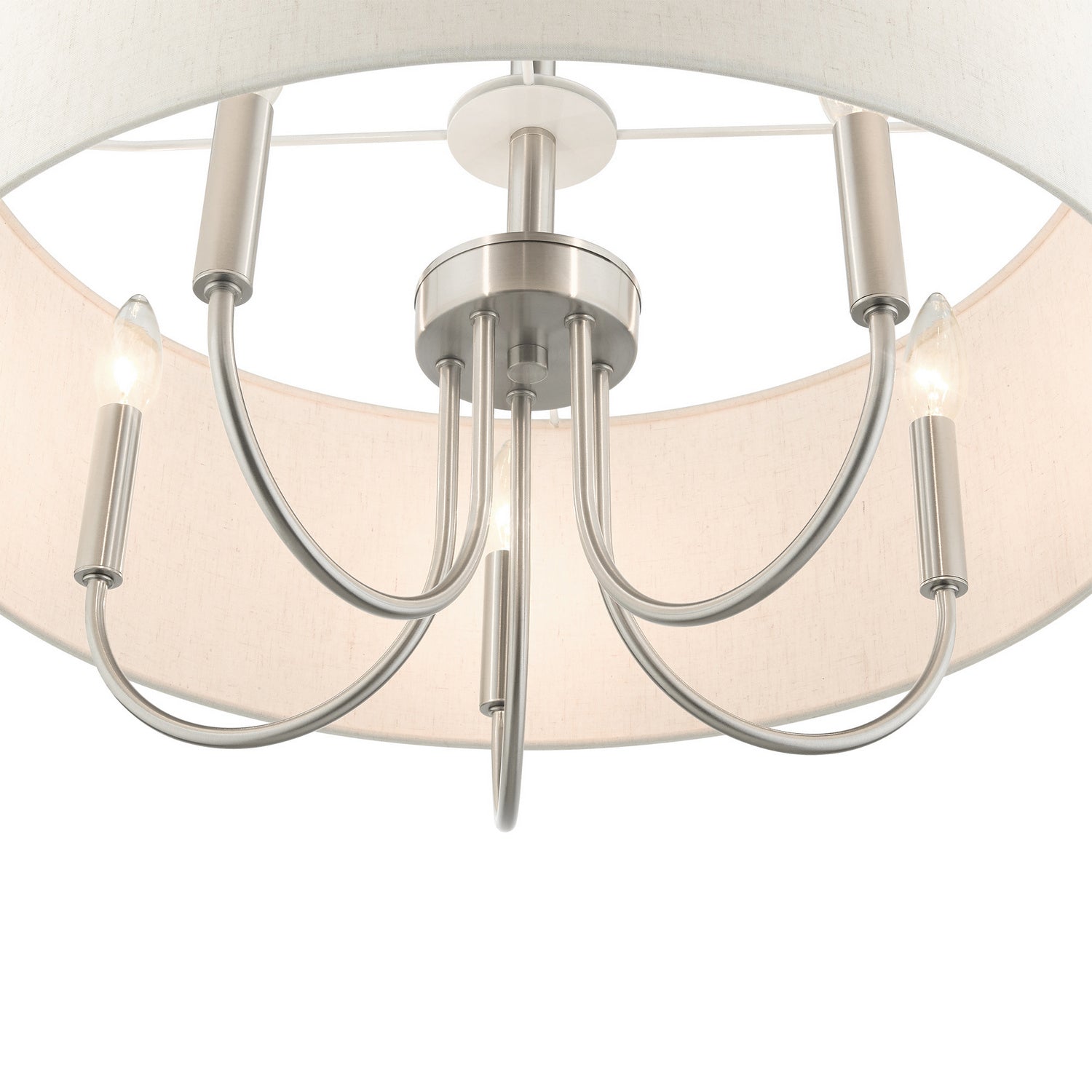 Livex Lighting - 49805-91 - Five Light Chandelier - Blossom - Brushed Nickel