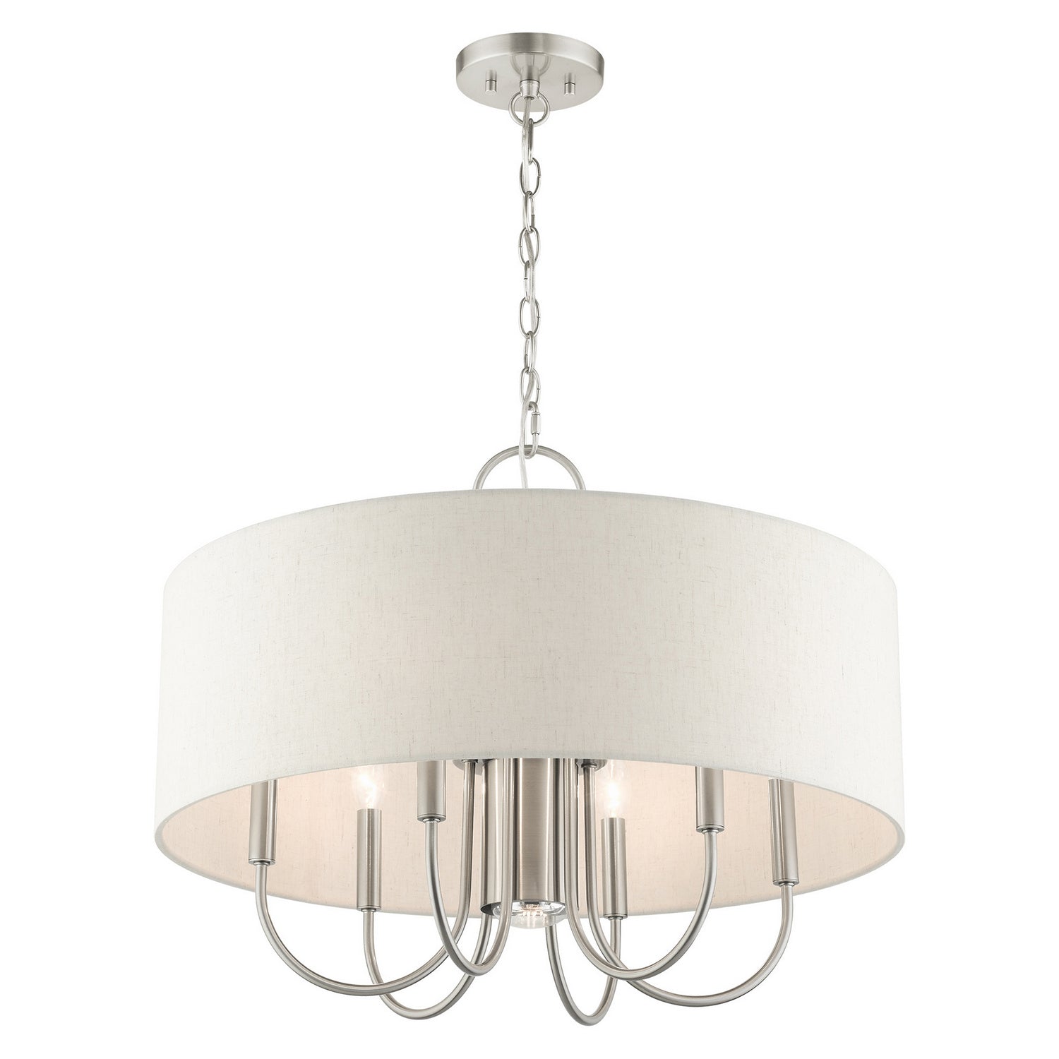 Livex Lighting - 49806-91 - Seven Light Chandelier - Blossom - Brushed Nickel