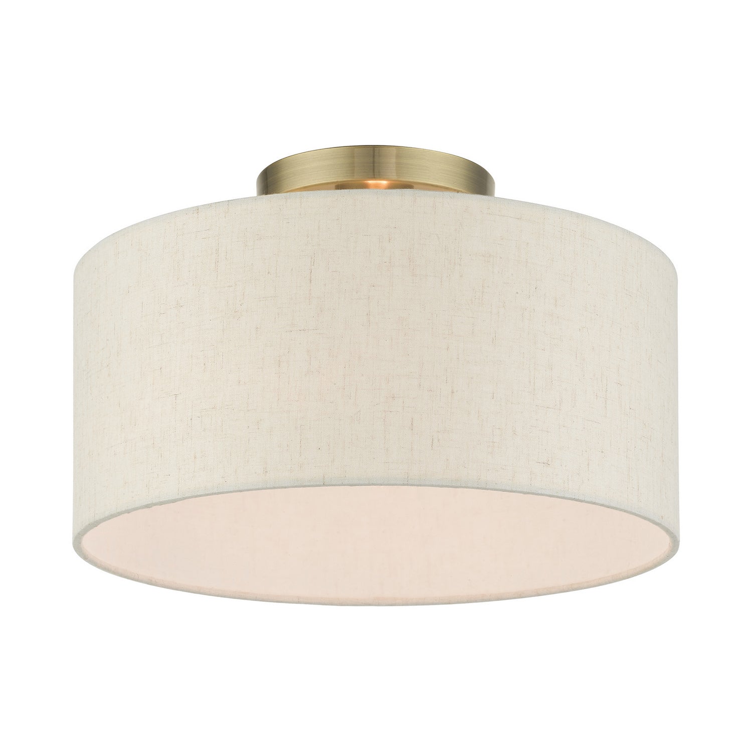 Livex Lighting - 49809-01 - One Light Semi Flush Mount - Blossom - Antique Brass
