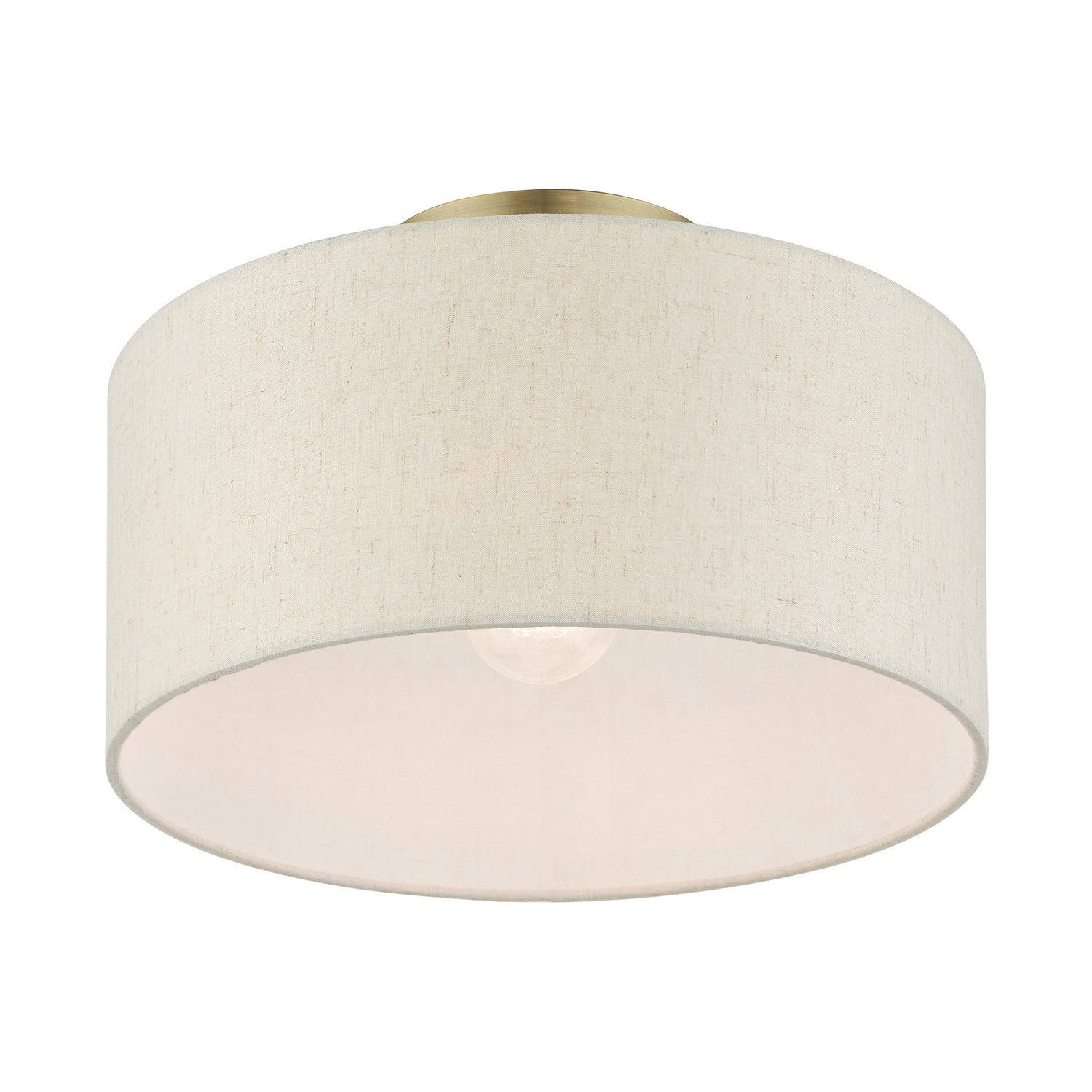 Livex Lighting - 49809-01 - One Light Semi Flush Mount - Blossom - Antique Brass