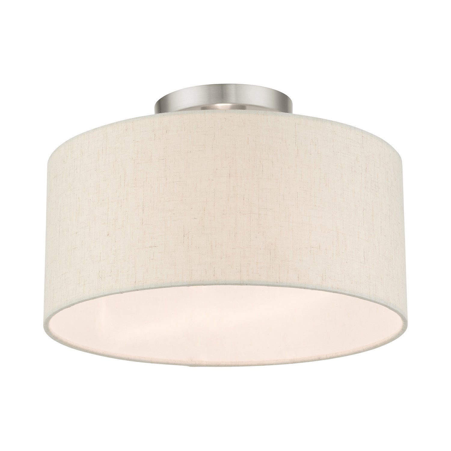 Livex Lighting - 49809-91 - One Light Semi Flush Mount - Blossom - Brushed Nickel