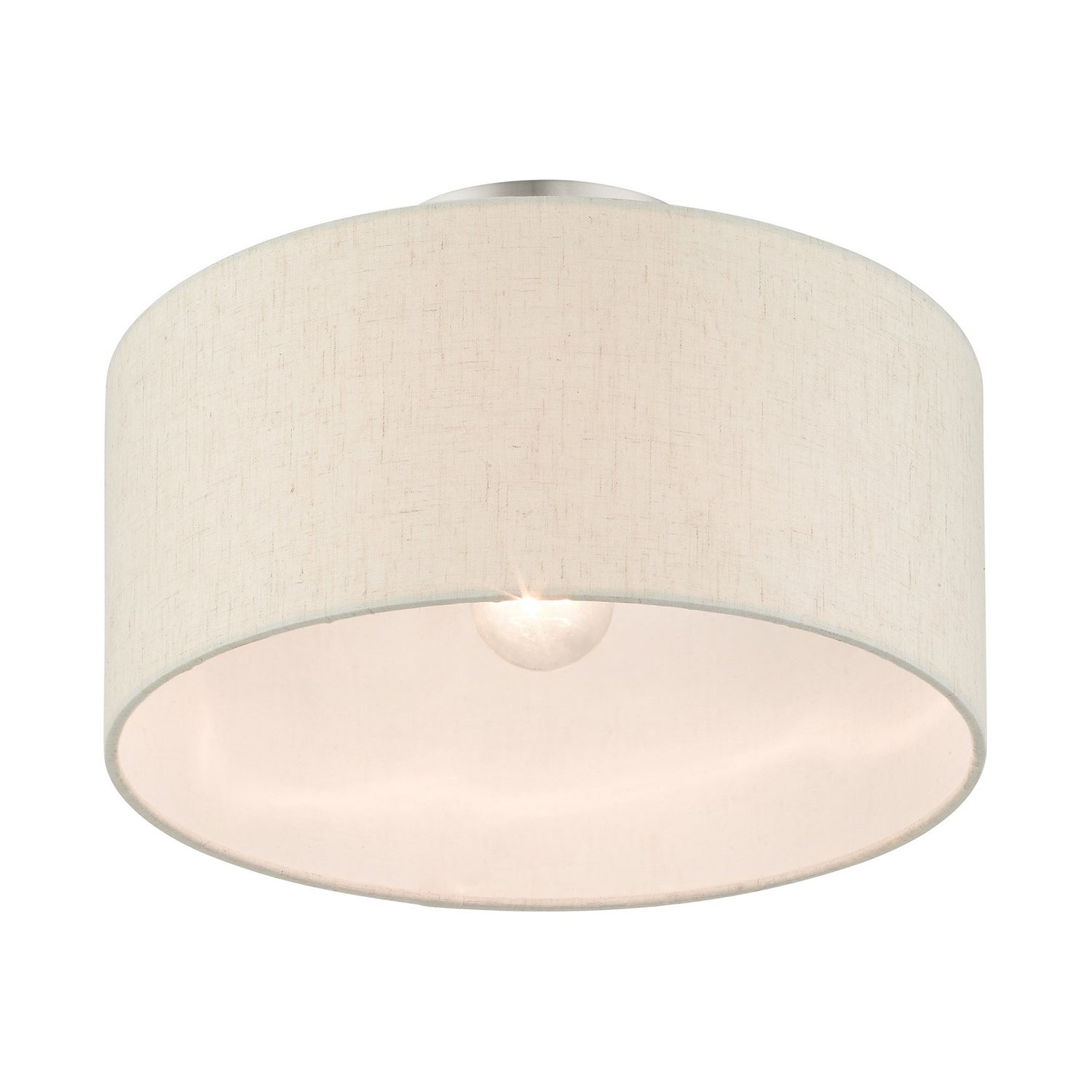 Livex Lighting - 49809-91 - One Light Semi Flush Mount - Blossom - Brushed Nickel