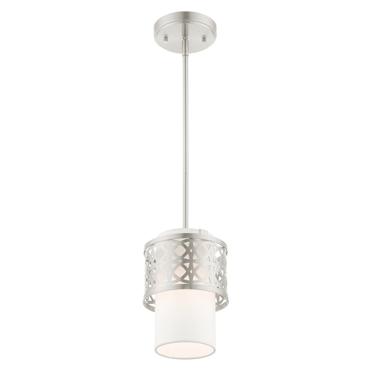 Livex Lighting - 49861-91 - One Light Mini Pendant - Calinda - Brushed Nickel