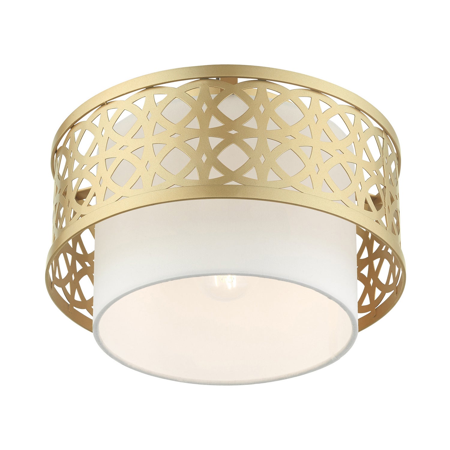 Livex Lighting - 49862-33 - One Light Semi Flush Mount - Calinda - Soft Gold