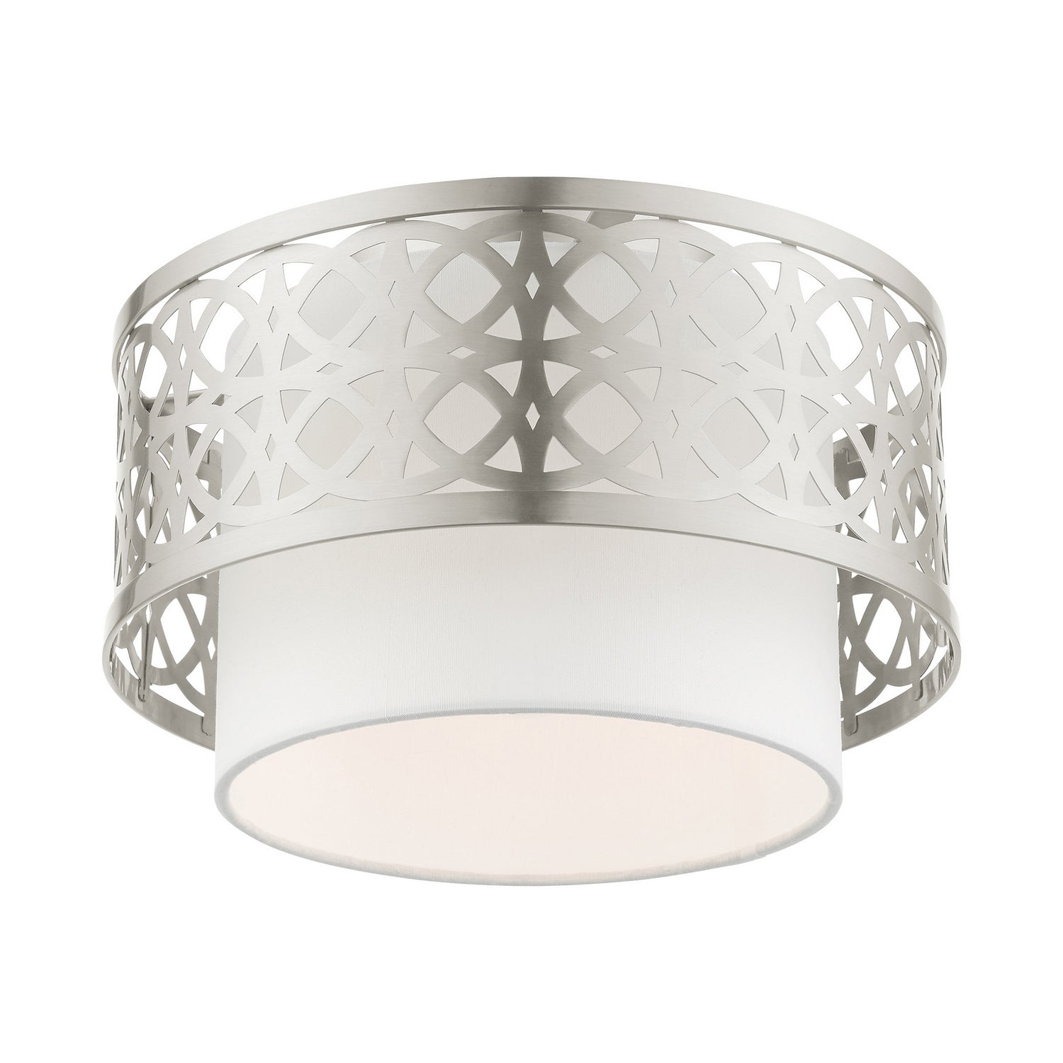 Livex Lighting - 49862-91 - One Light Semi Flush Mount - Calinda - Brushed Nickel