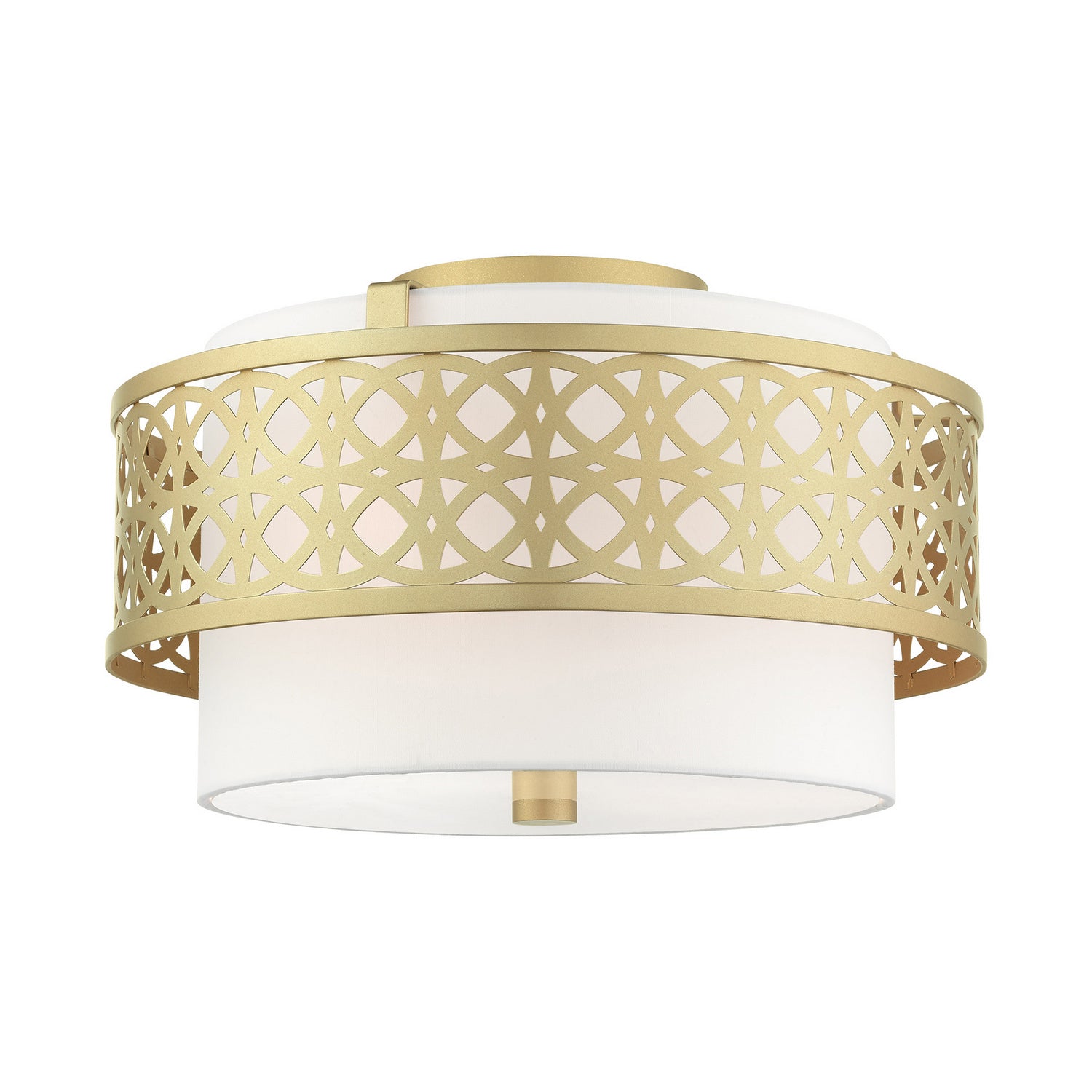 Livex Lighting - 49863-33 - Three Light Semi Flush Mount - Calinda - Soft Gold