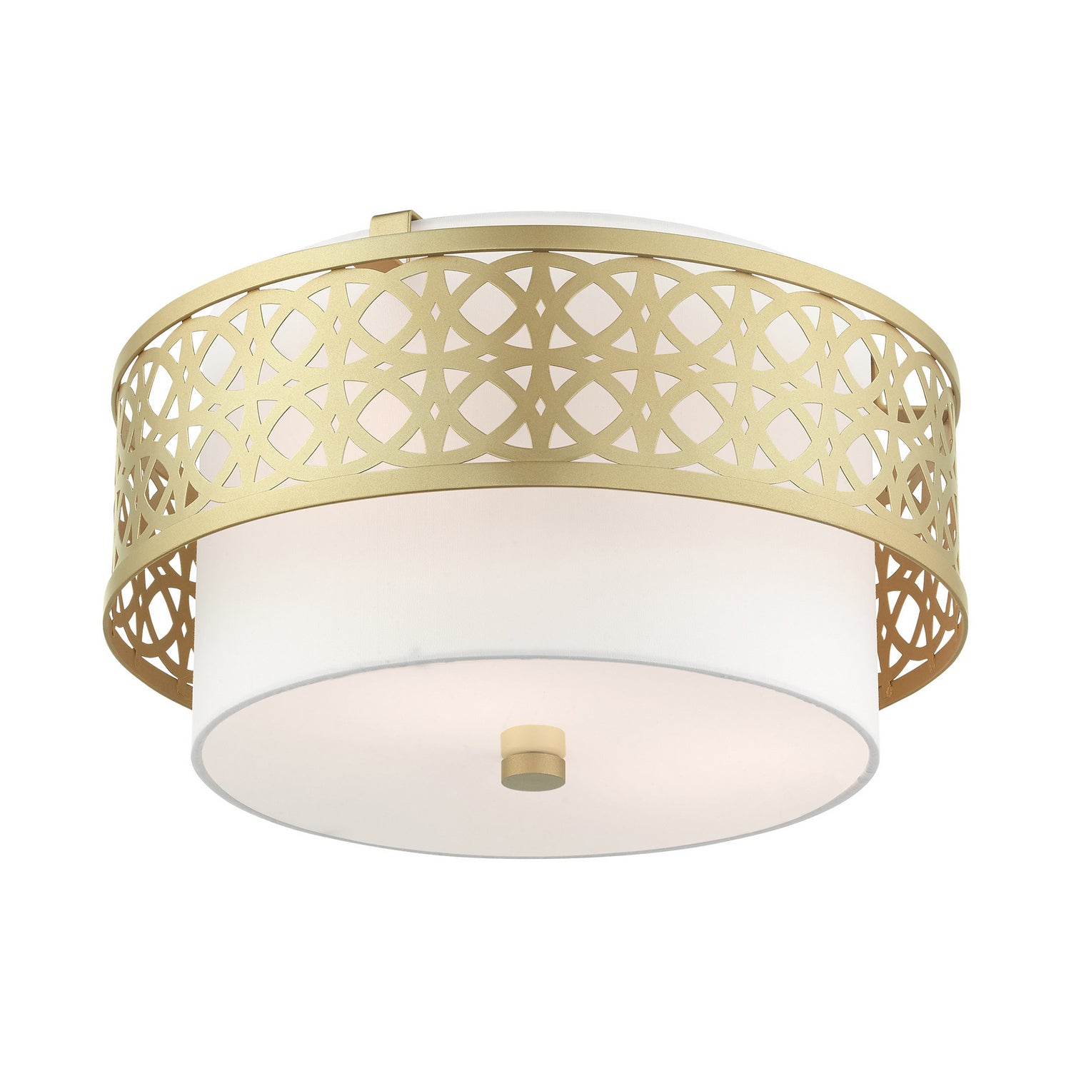 Livex Lighting - 49863-33 - Three Light Semi Flush Mount - Calinda - Soft Gold
