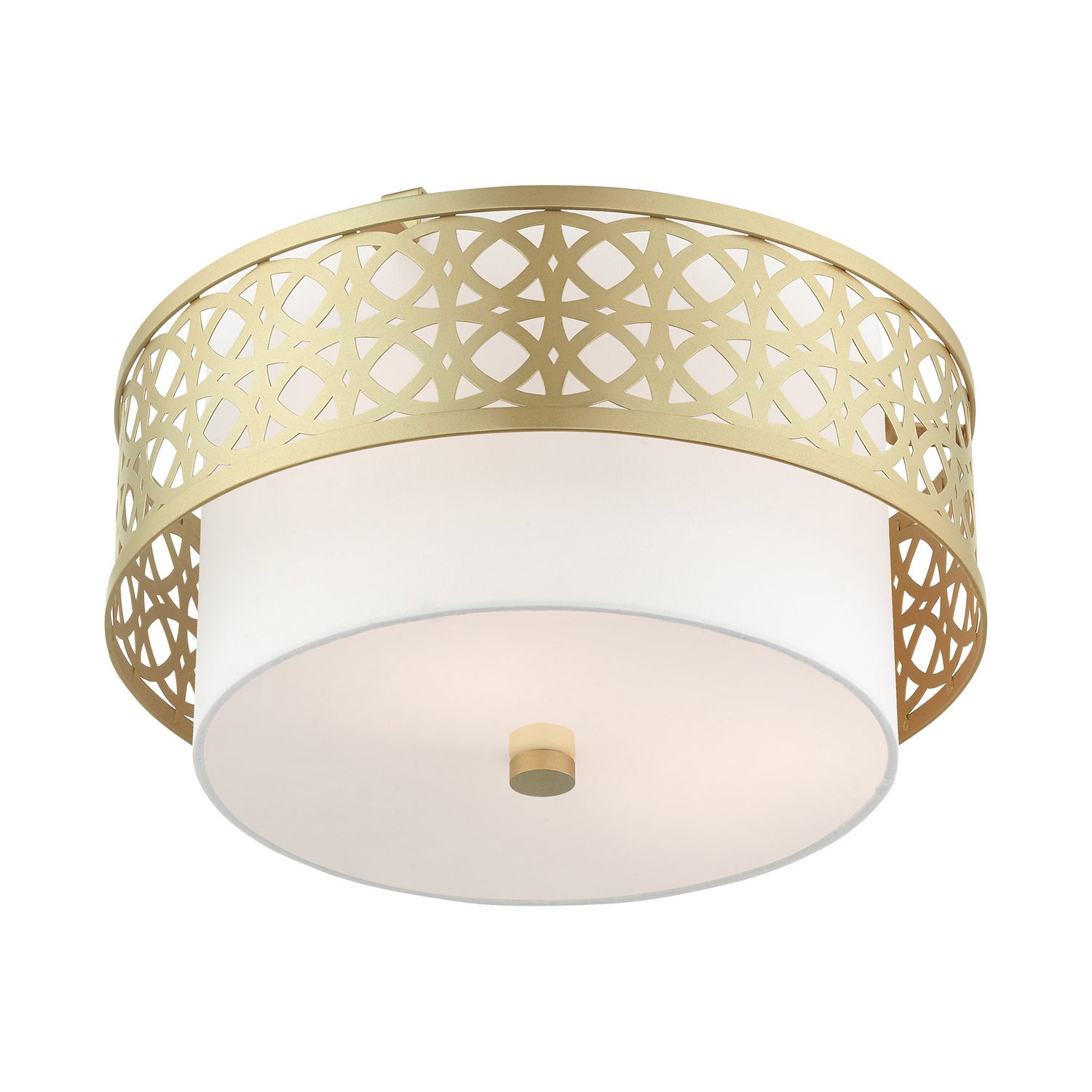 Livex Lighting - 49863-33 - Three Light Semi Flush Mount - Calinda - Soft Gold
