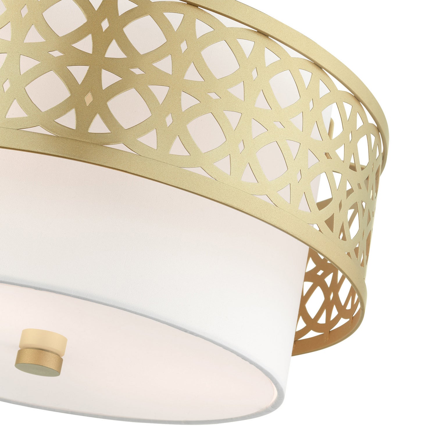 Livex Lighting - 49863-33 - Three Light Semi Flush Mount - Calinda - Soft Gold
