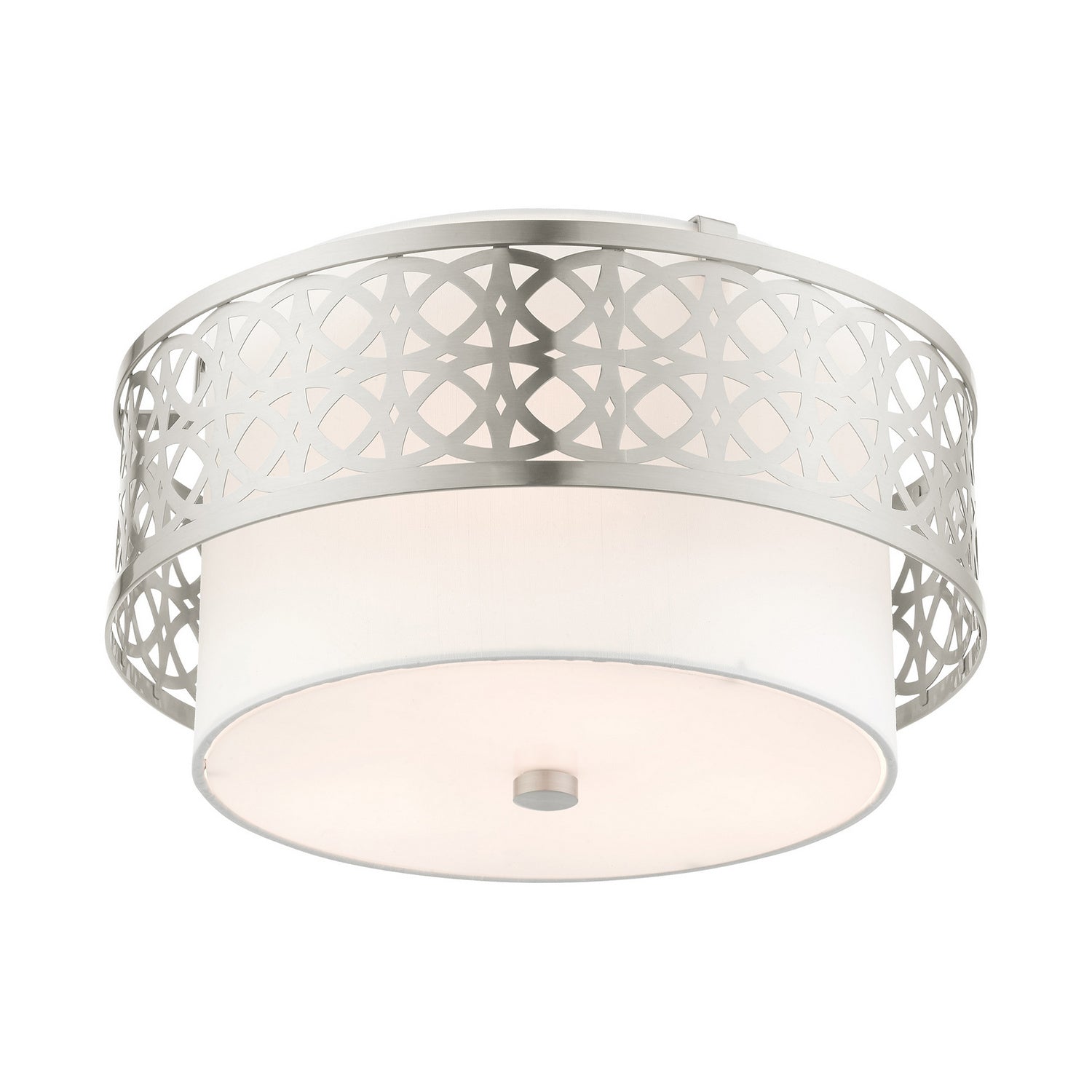Livex Lighting - 49863-91 - Three Light Semi Flush Mount - Calinda - Brushed Nickel