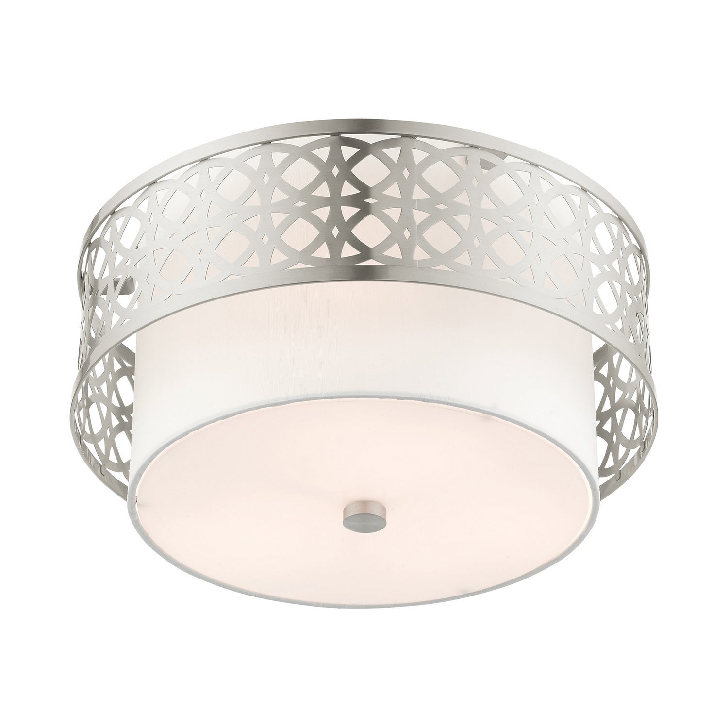 Livex Lighting - 49863-91 - Three Light Semi Flush Mount - Calinda - Brushed Nickel