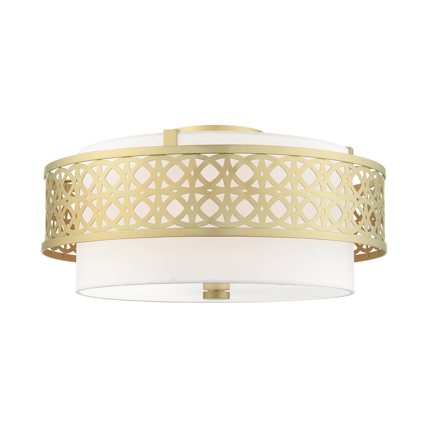 Livex Lighting - 49864-33 - Four Light Semi Flush Mount - Calinda - Soft Gold
