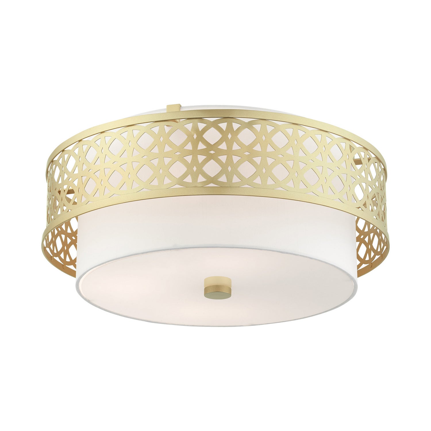 Livex Lighting - 49864-33 - Four Light Semi Flush Mount - Calinda - Soft Gold