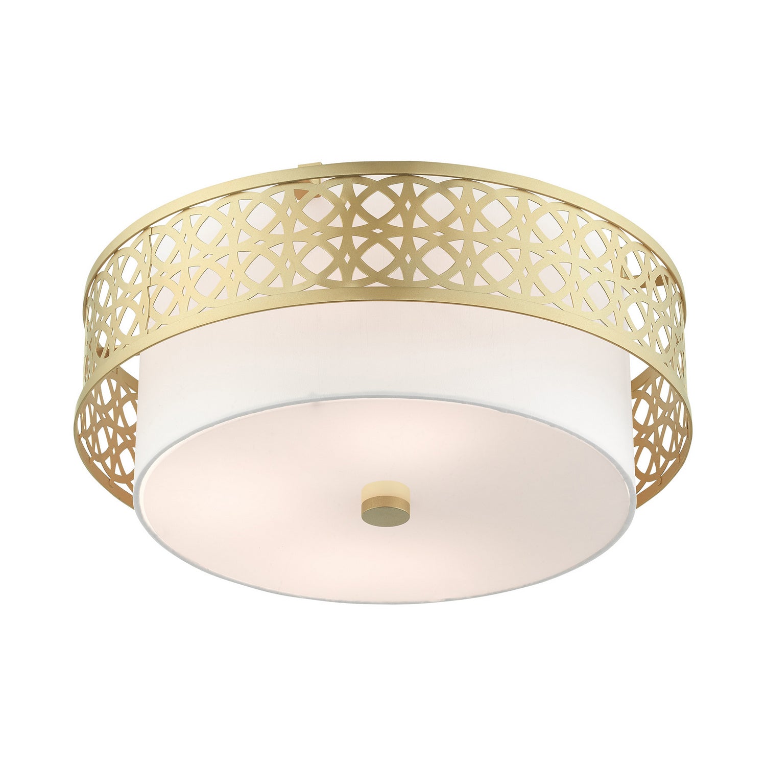 Livex Lighting - 49864-33 - Four Light Semi Flush Mount - Calinda - Soft Gold