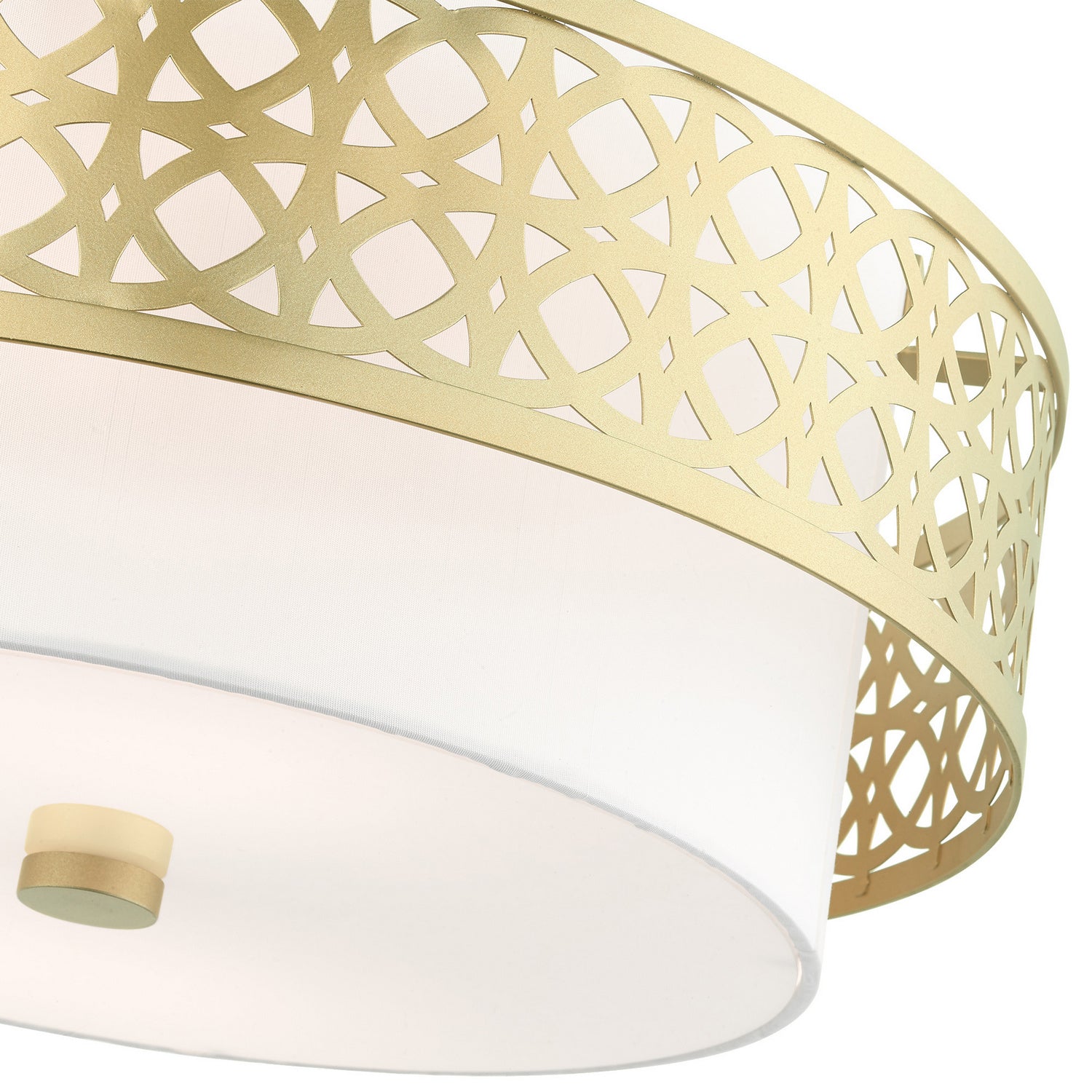 Livex Lighting - 49864-33 - Four Light Semi Flush Mount - Calinda - Soft Gold