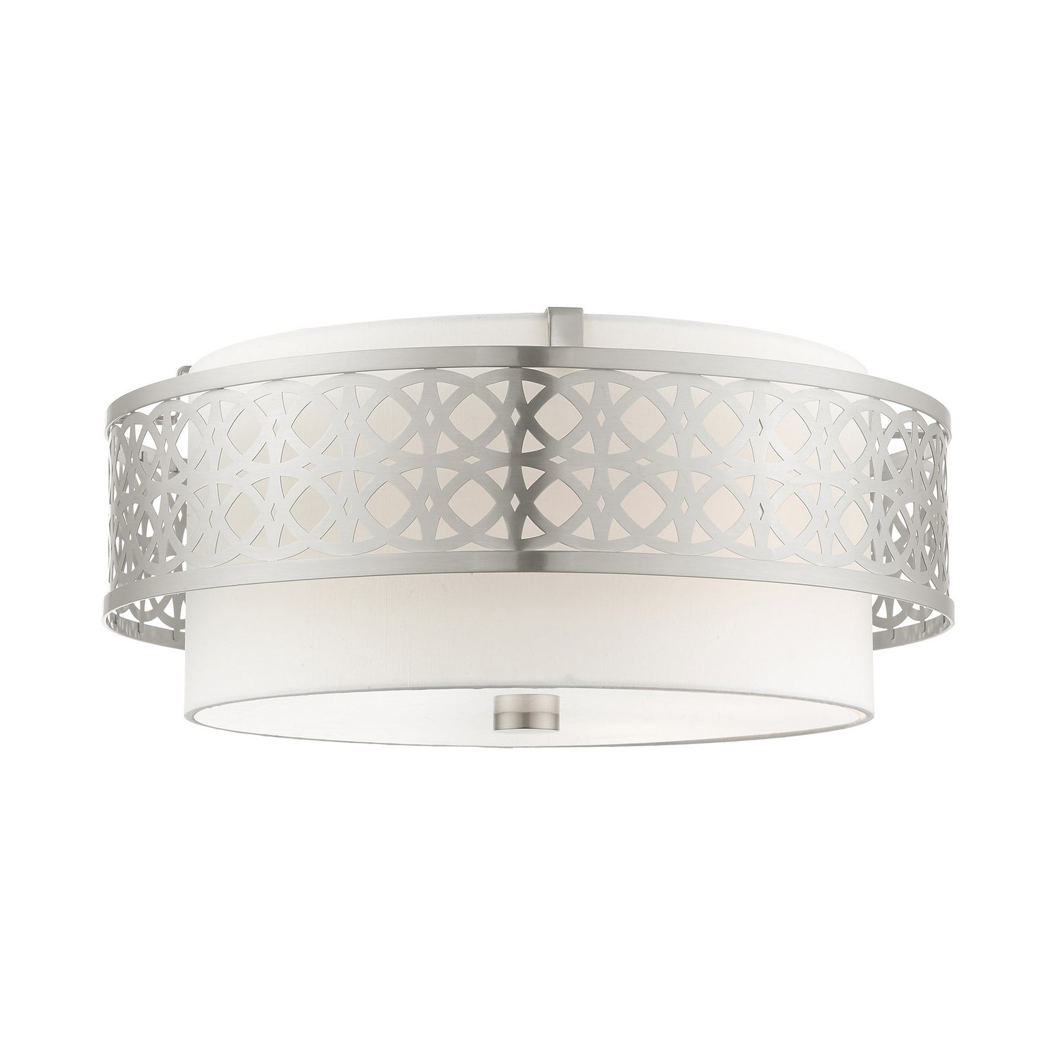 Livex Lighting - 49864-91 - Four Light Semi Flush Mount - Calinda - Brushed Nickel